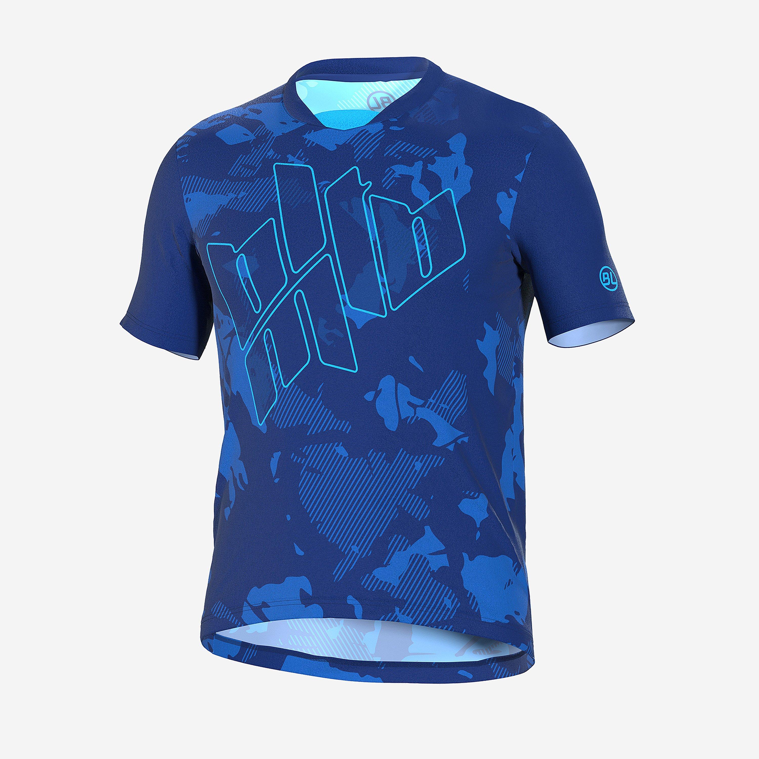 Blue Navy - Bicycle Line - Men's Short Sleeve Cycling Jersey - 1