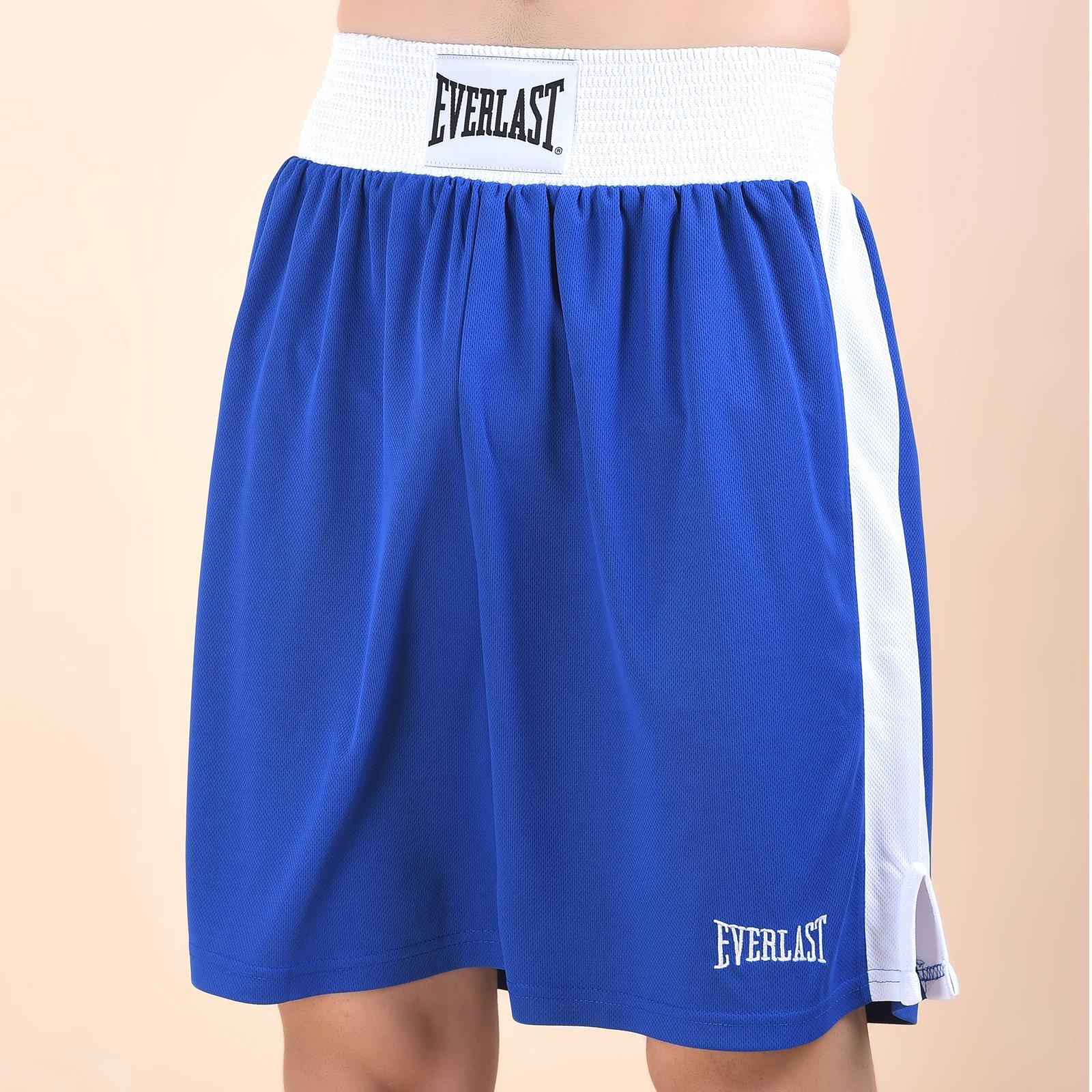 Everlast Men's Boxing Shorts - Blue/White - L