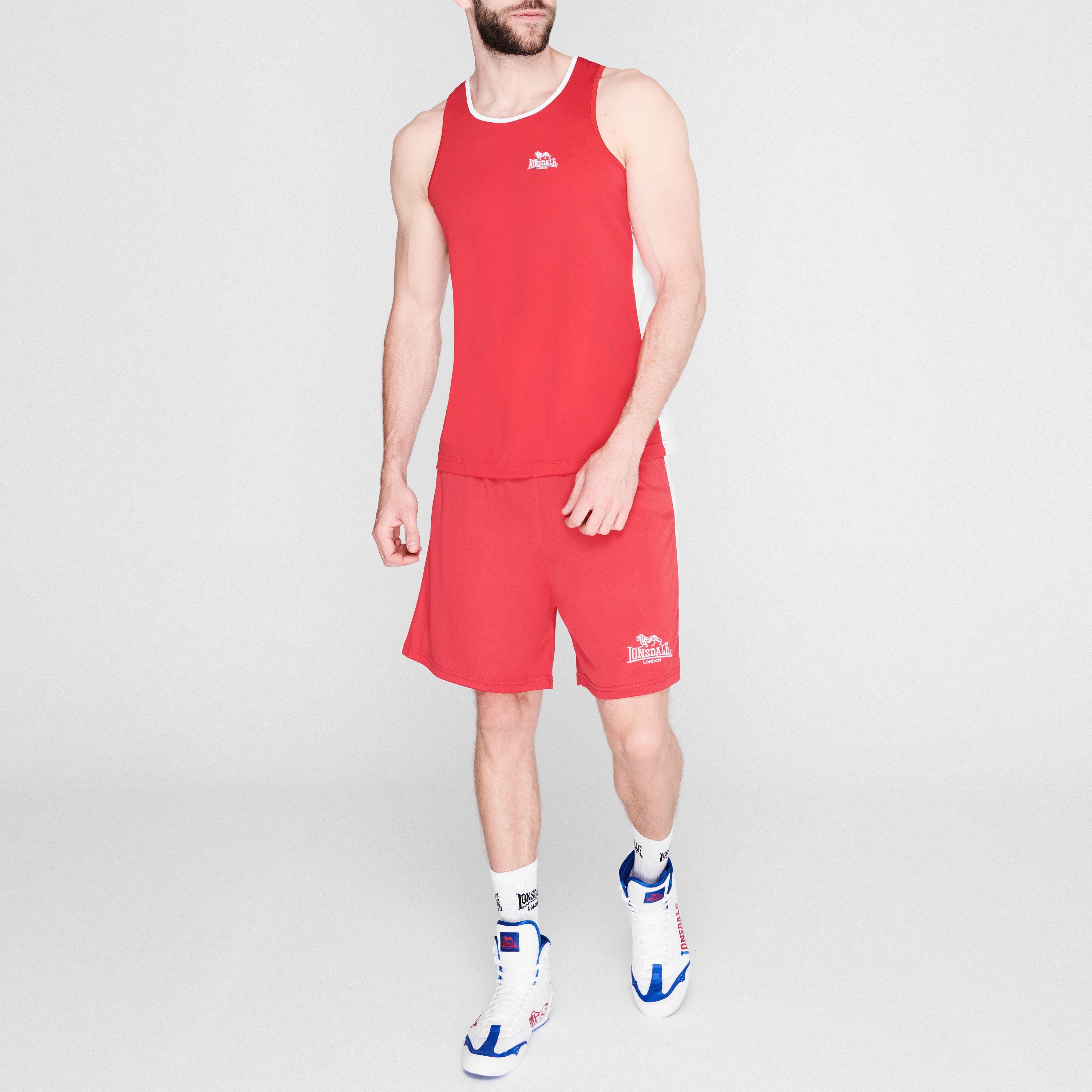 Red/White - Lonsdale - Box Short Mens - 6