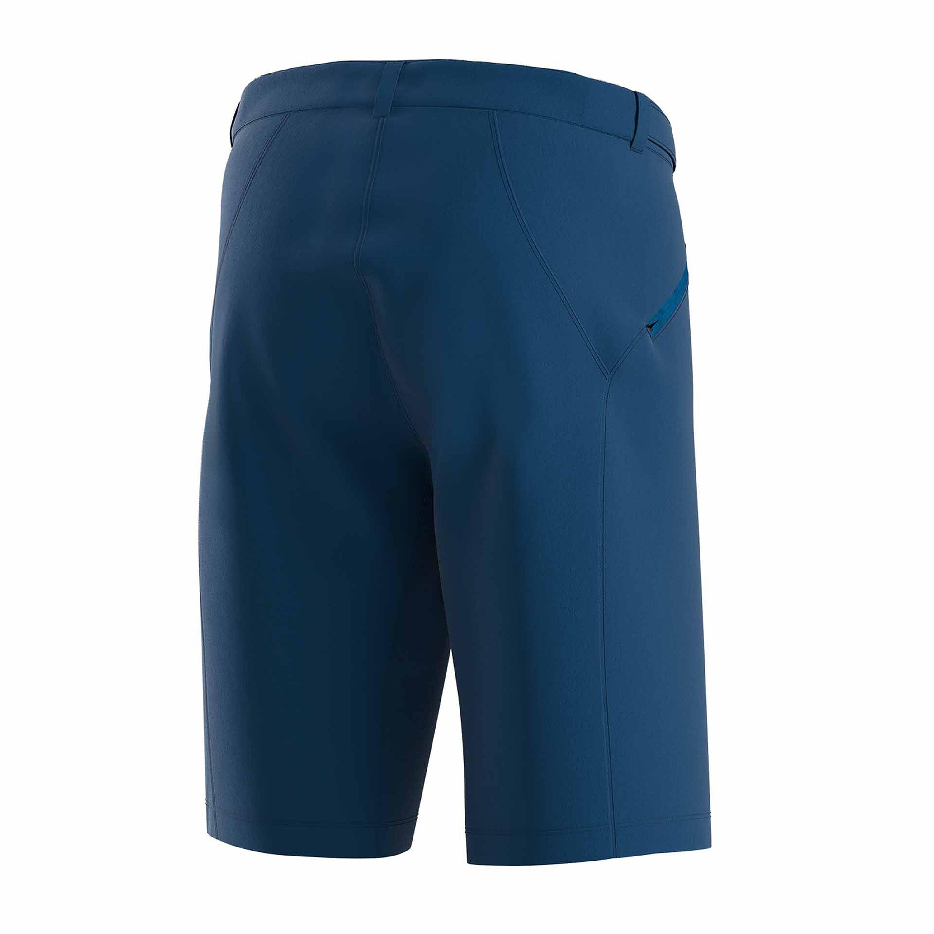 Blue - Bicycle Line - Men's Ostiglia 2 Baggy UPF 50+ Knee Length Zip Pockets MTB Shorts - 2