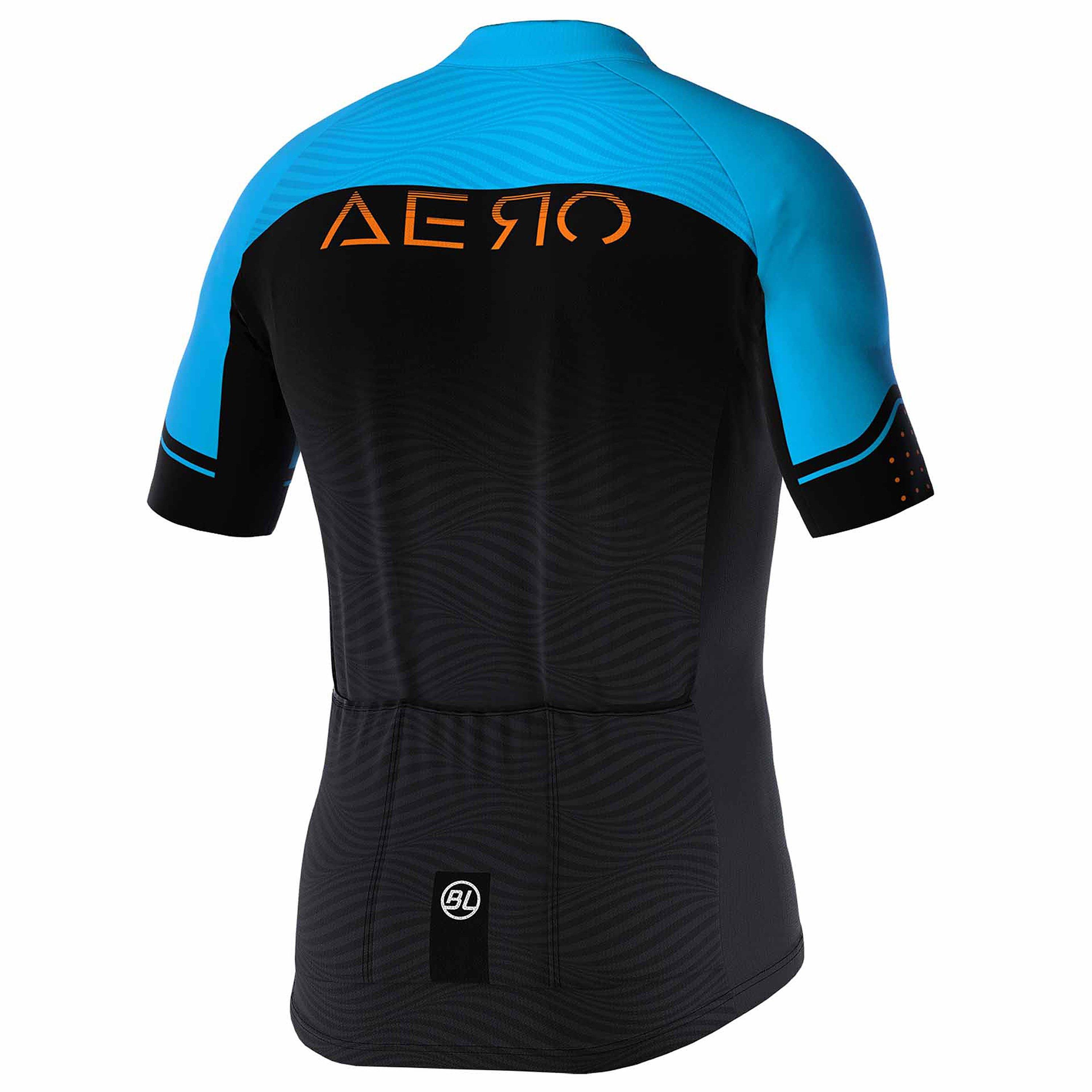 Fluo Blue - Bicycle Line - Men's BL Aero S2 UPF 30+ Short Sleeve Cycling Jersey - 2