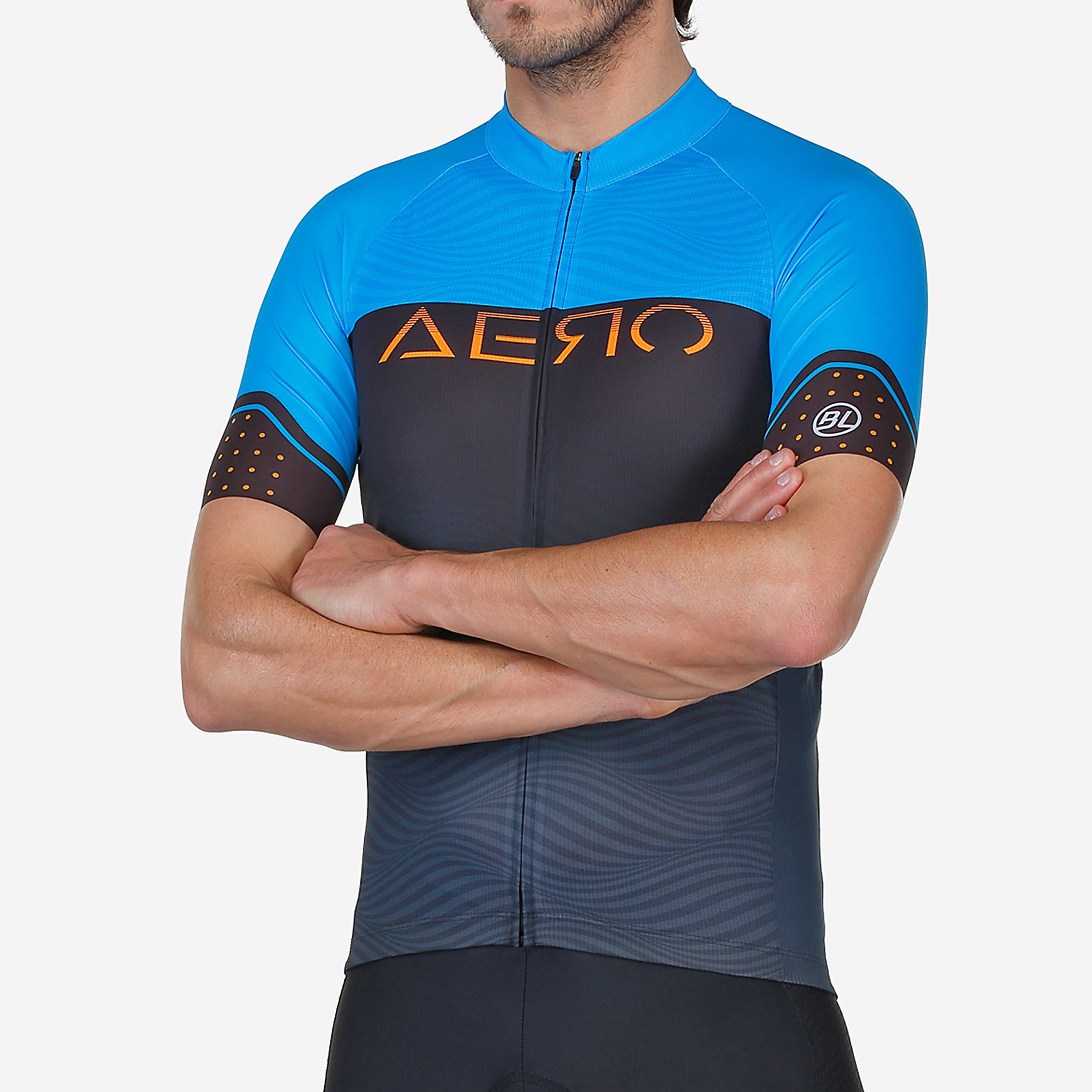 Fluo Blue - Bicycle Line - Men's BL Aero S2 UPF 30+ Short Sleeve Cycling Jersey - 3