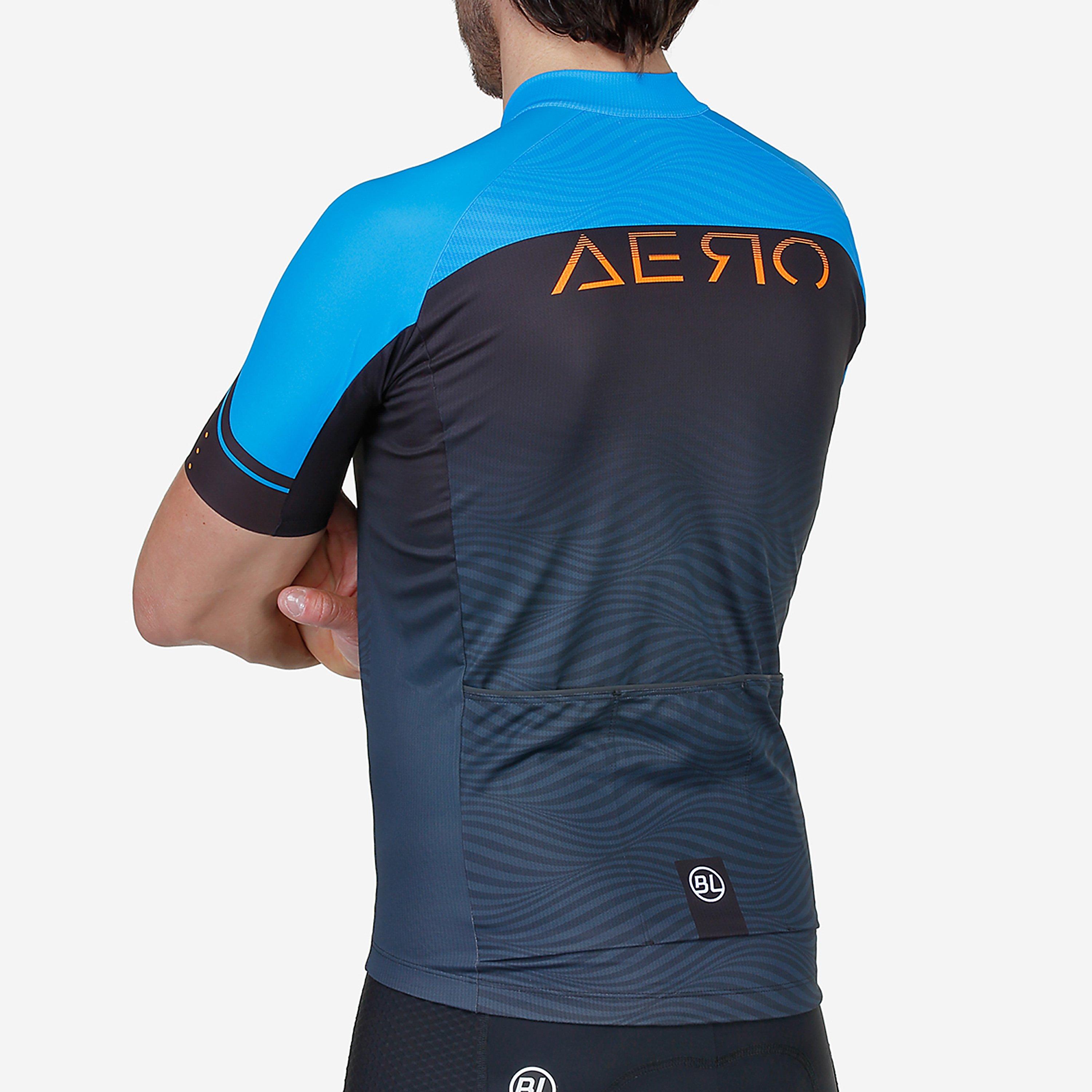 Fluo Blue - Bicycle Line - Men's BL Aero S2 UPF 30+ Short Sleeve Cycling Jersey - 4