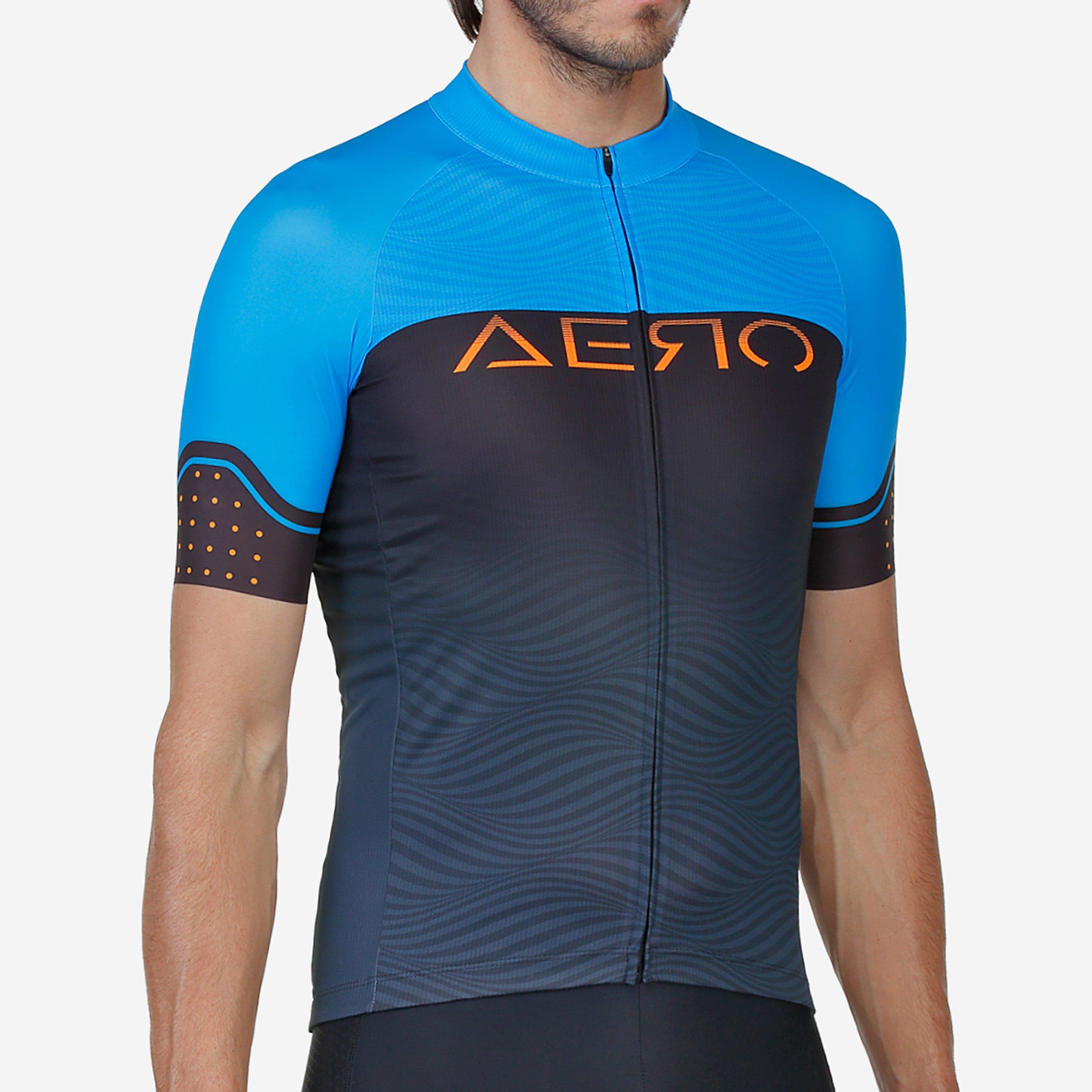 Fluo Blue - Bicycle Line - Men's BL Aero S2 UPF 30+ Short Sleeve Cycling Jersey - 5