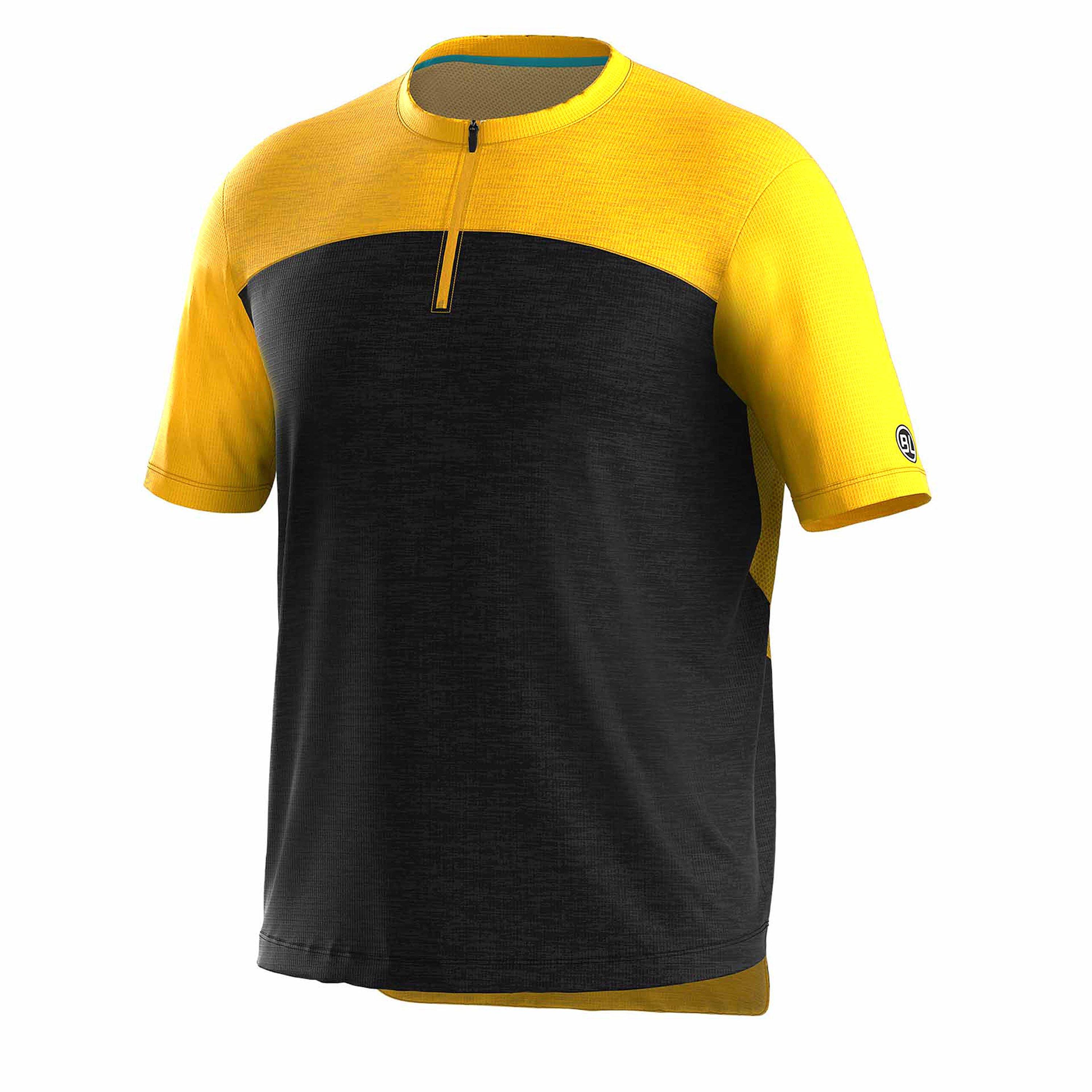 Black - Bicycle Line - Men's Sentiero MTB UPF Protection Short Sleeve Cycling Jersey - 1