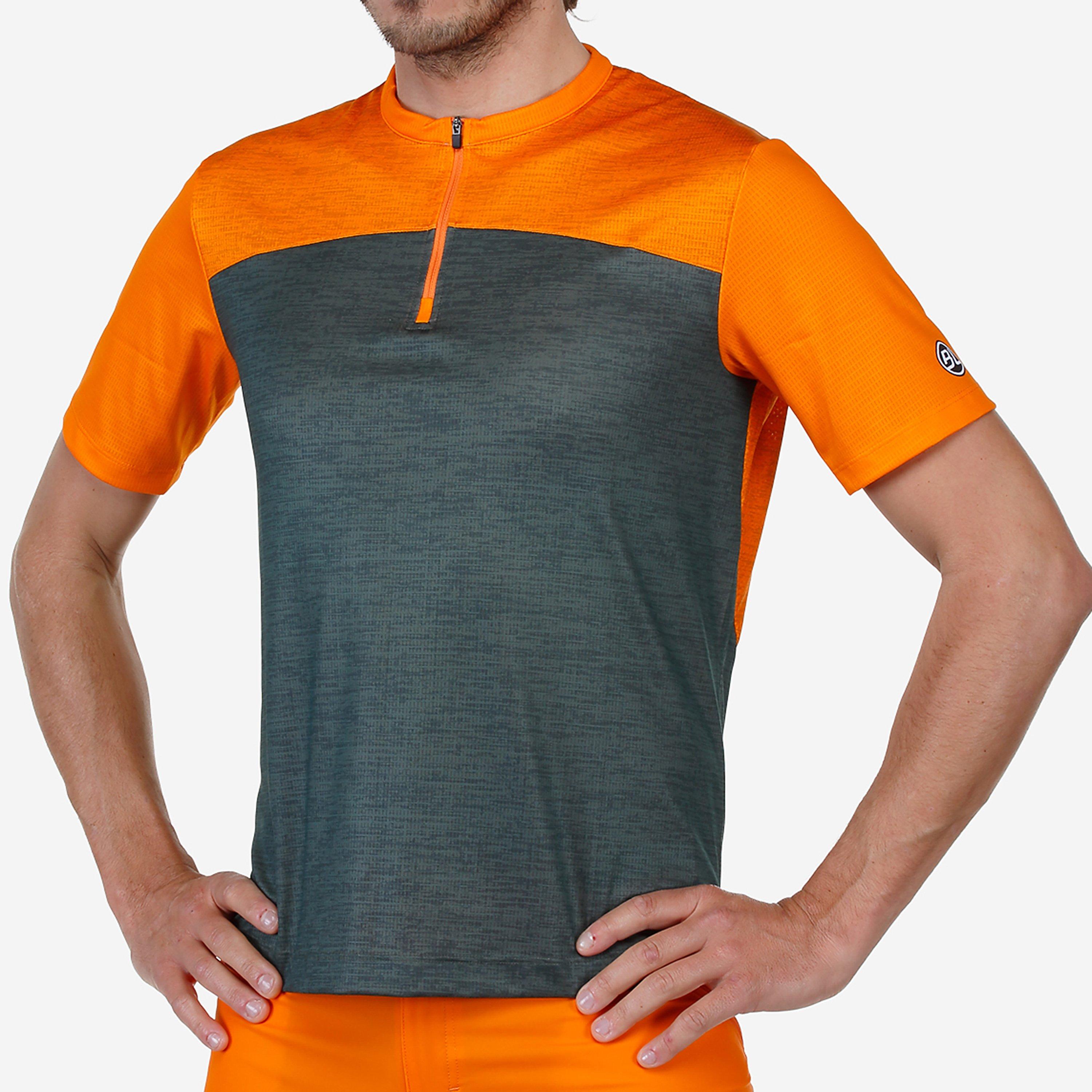 Dark Green - Bicycle Line - Men's Sentiero MTB UPF Protection Short Sleeve Cycling Jersey - 3