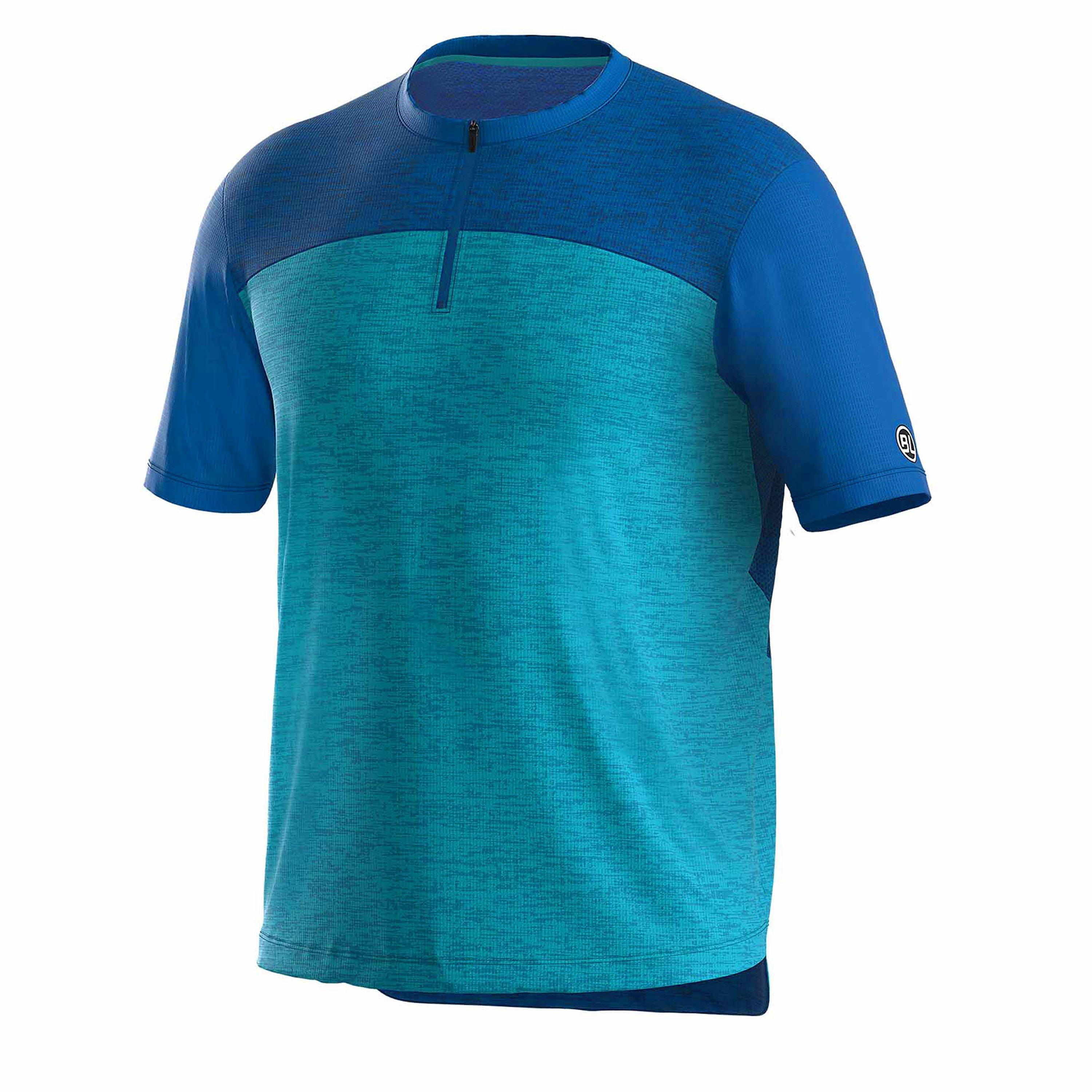 Bicycle Line Men's Sentiero Mtb Upf Protection Short Sleeve Cycling Jersey - Turquoise - Small