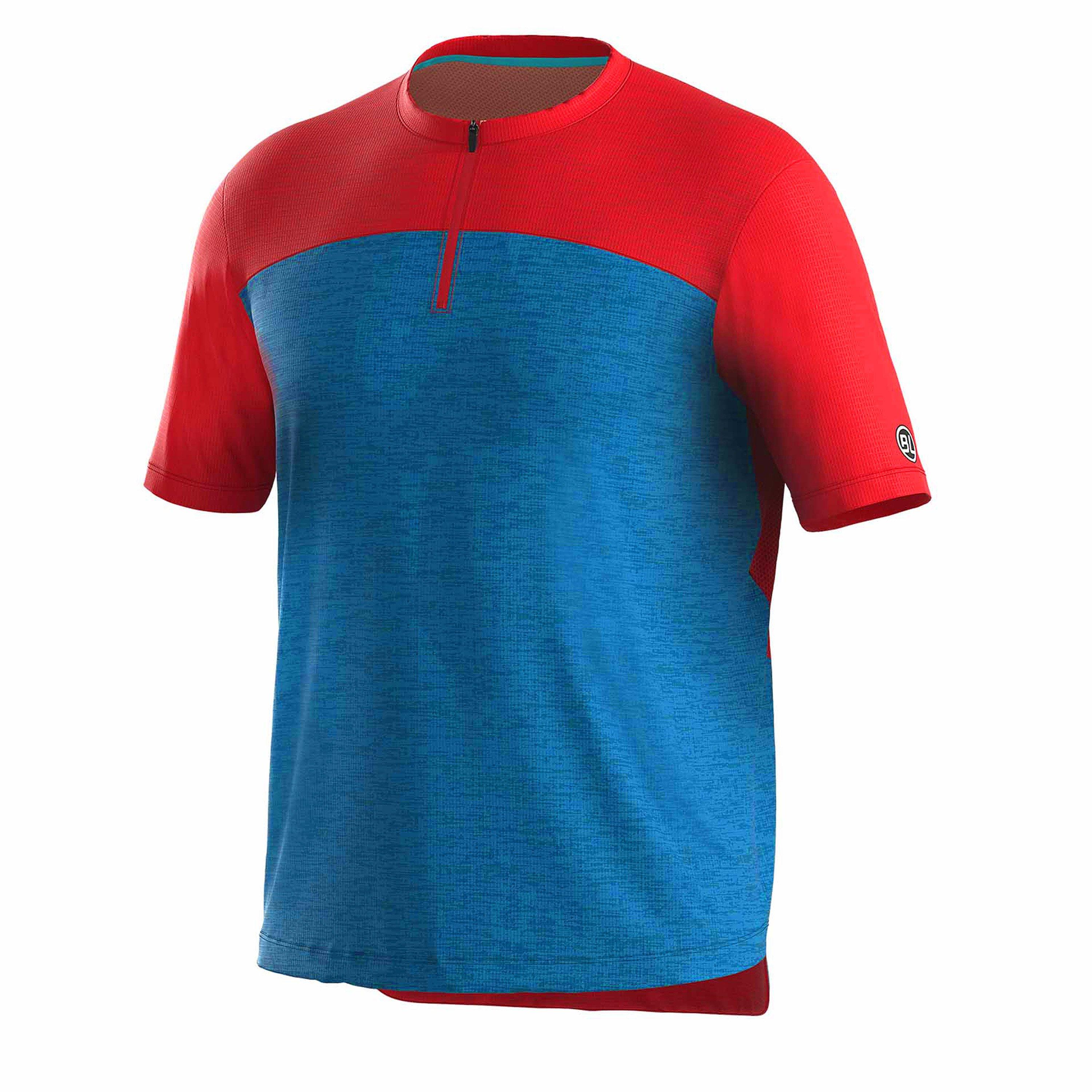 Bicycle Line Men's Sentiero Mtb Upf Protection Short Sleeve Cycling Jersey - Avio Blue - Large