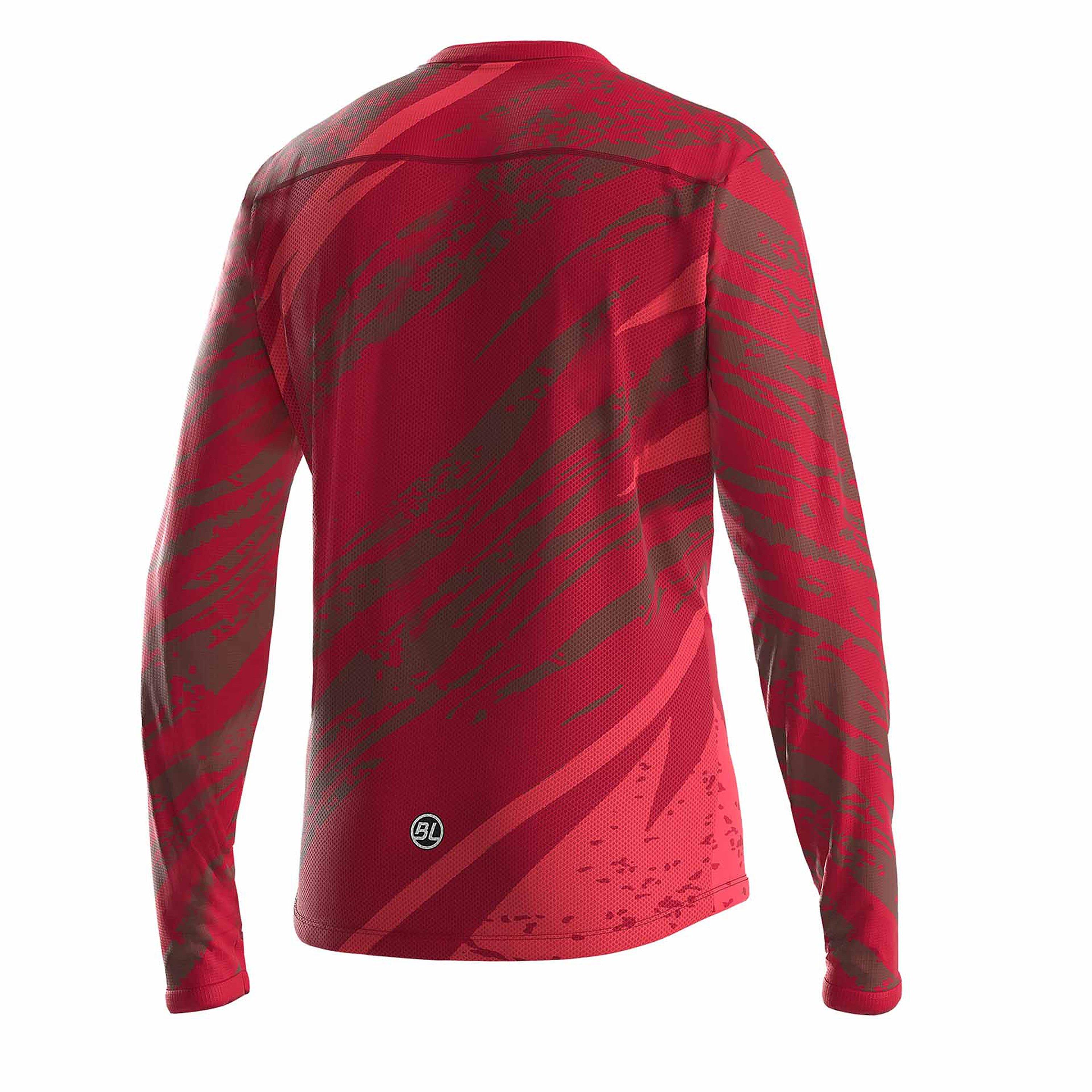 Bordeaux - Bicycle Line - Men's Ponente UPF 30+ V-Neck Long Sleeve Cycling Jersey - 2