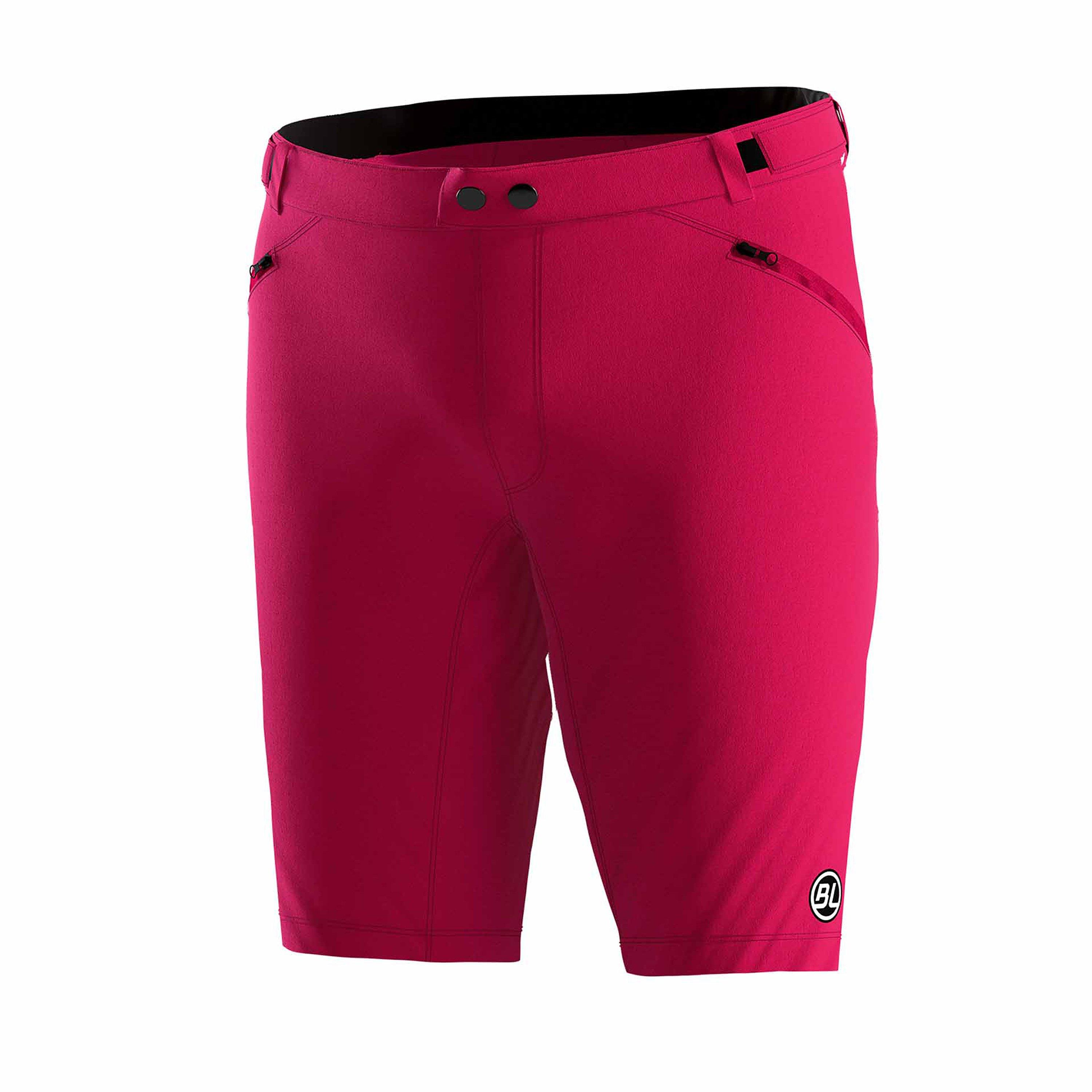 Fuchsia - Bicycle Line - Women's IMOLA S2 Baggy Knee Length Zip Pockets MTB Shorts - 1