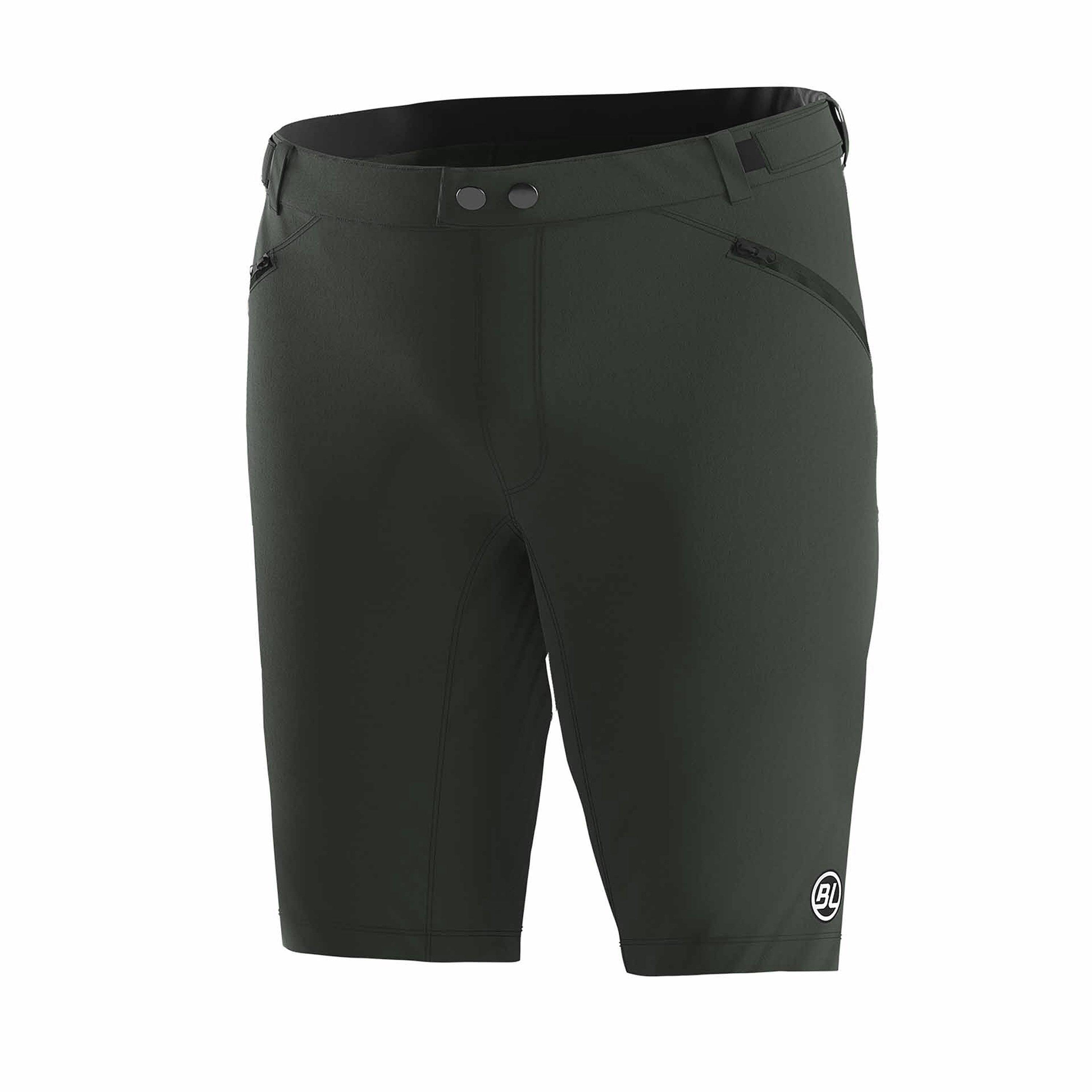 Bicycle Line Women's Imola S2 Baggy Knee Length Zip Pockets Mtb Shorts - Dark Green - 8 (XS)