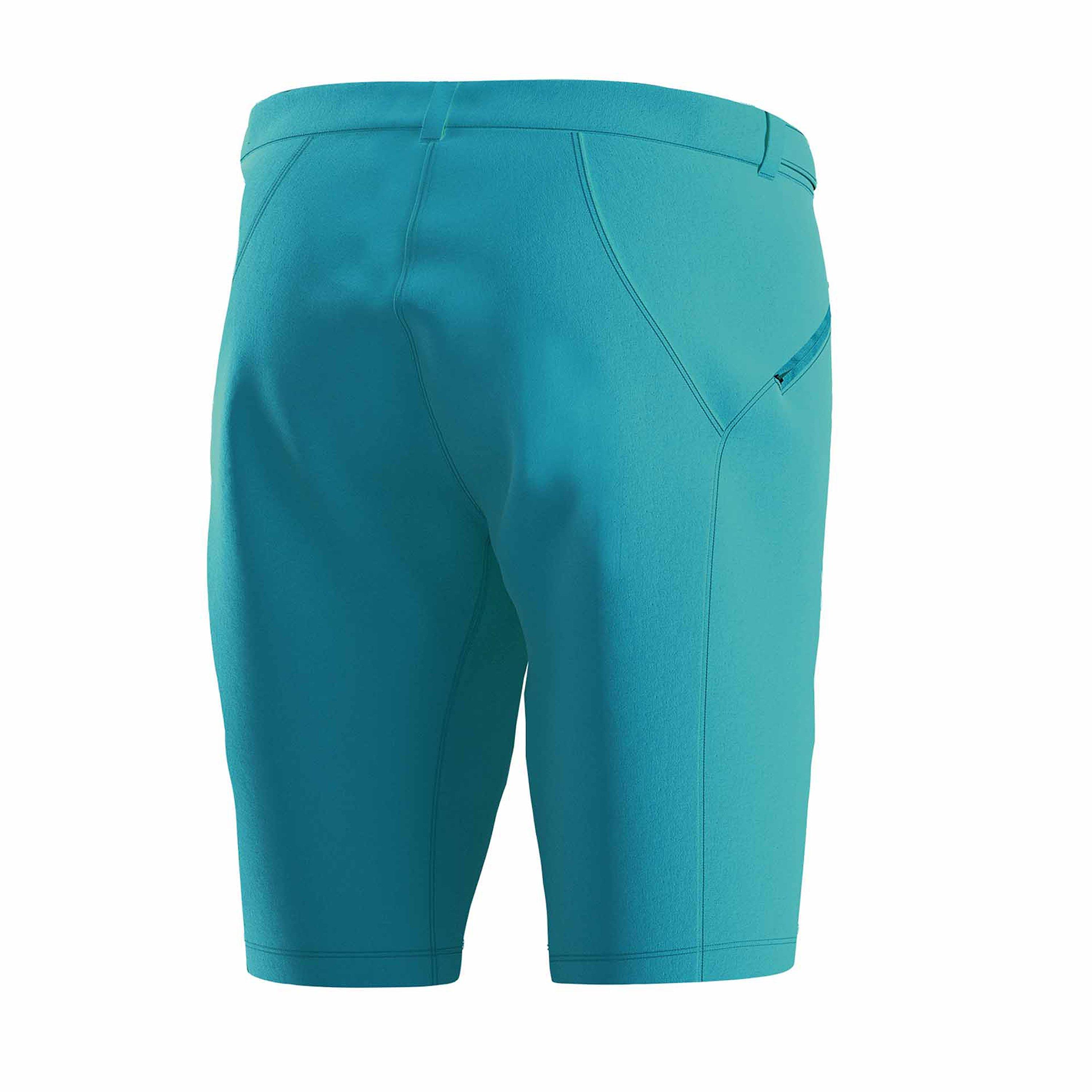 Turquoise - Bicycle Line - Women's IMOLA S2 Baggy Knee Length Zip Pockets MTB Shorts - 2