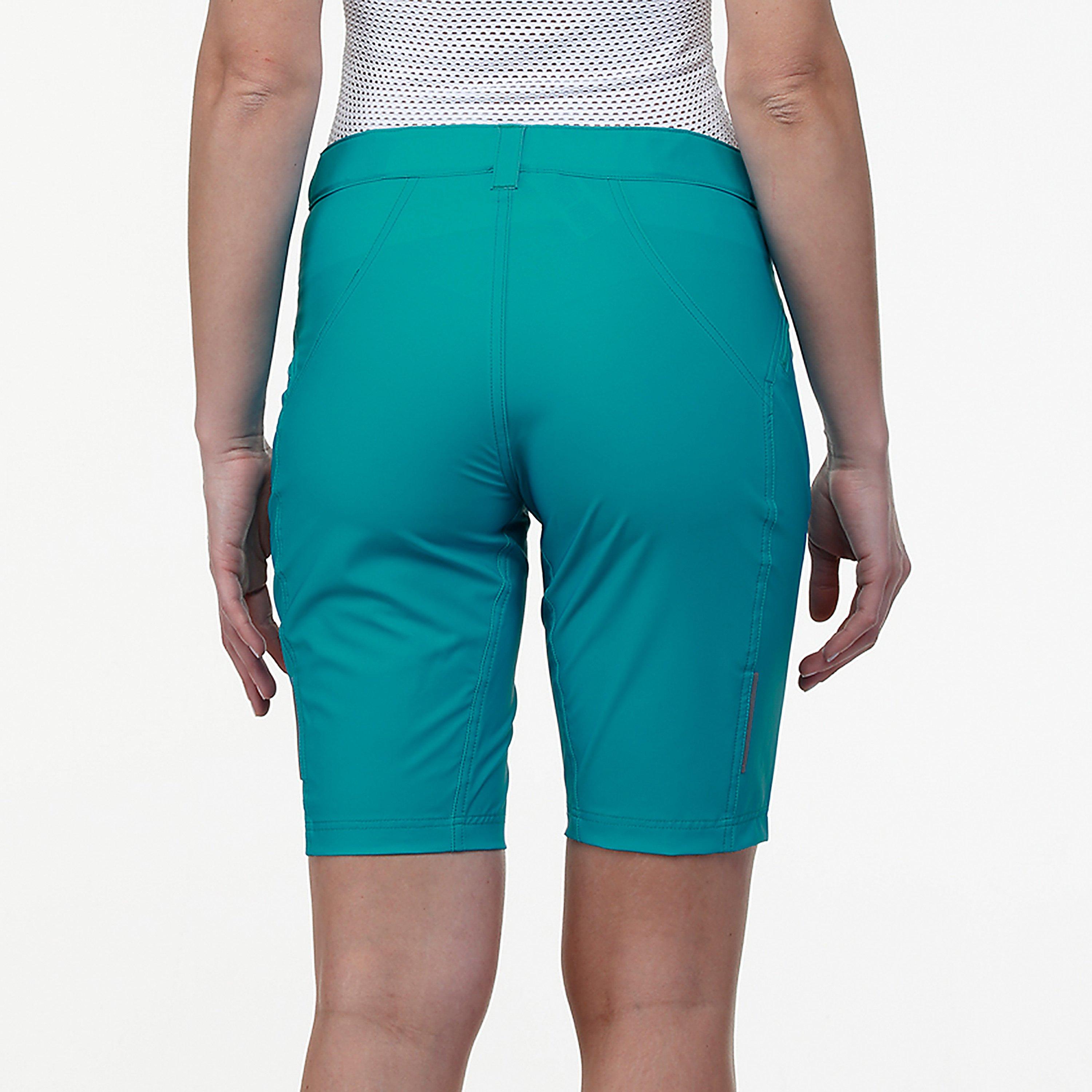 Turquoise - Bicycle Line - Women's IMOLA S2 Baggy Knee Length Zip Pockets MTB Shorts - 4