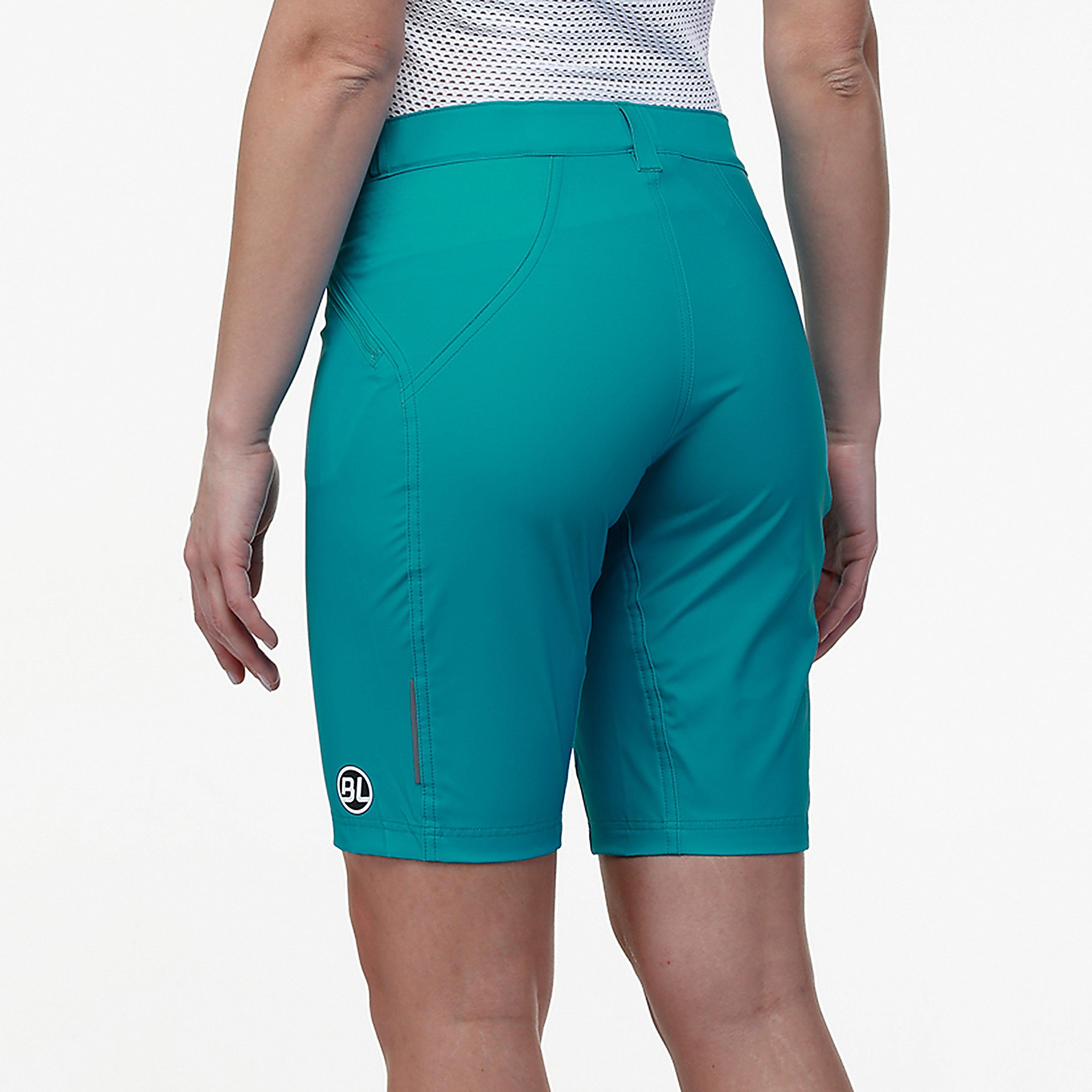 Turquoise - Bicycle Line - Women's IMOLA S2 Baggy Knee Length Zip Pockets MTB Shorts - 5