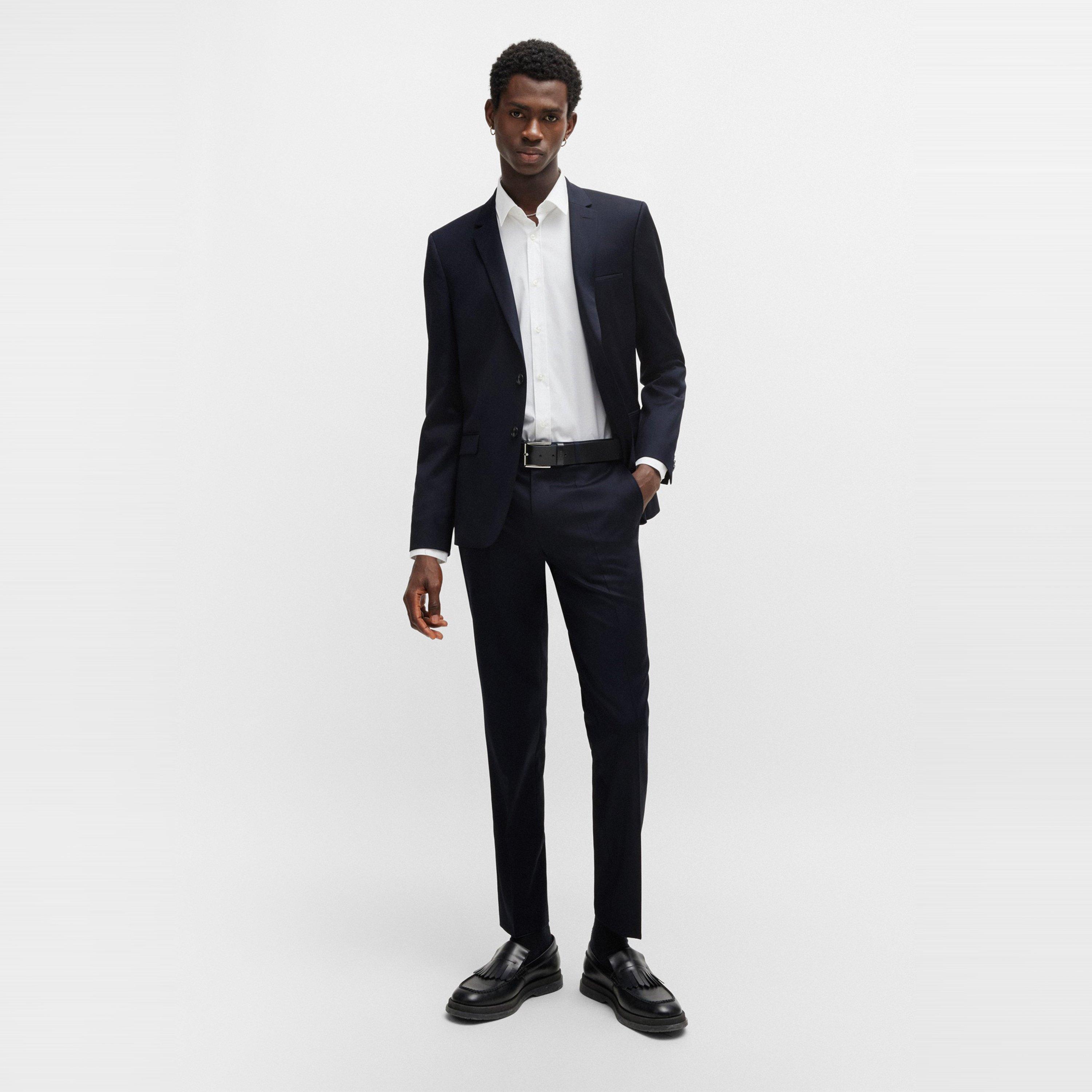 Dark Blue - Hugo - Men's Arti Hesten Suit - 6