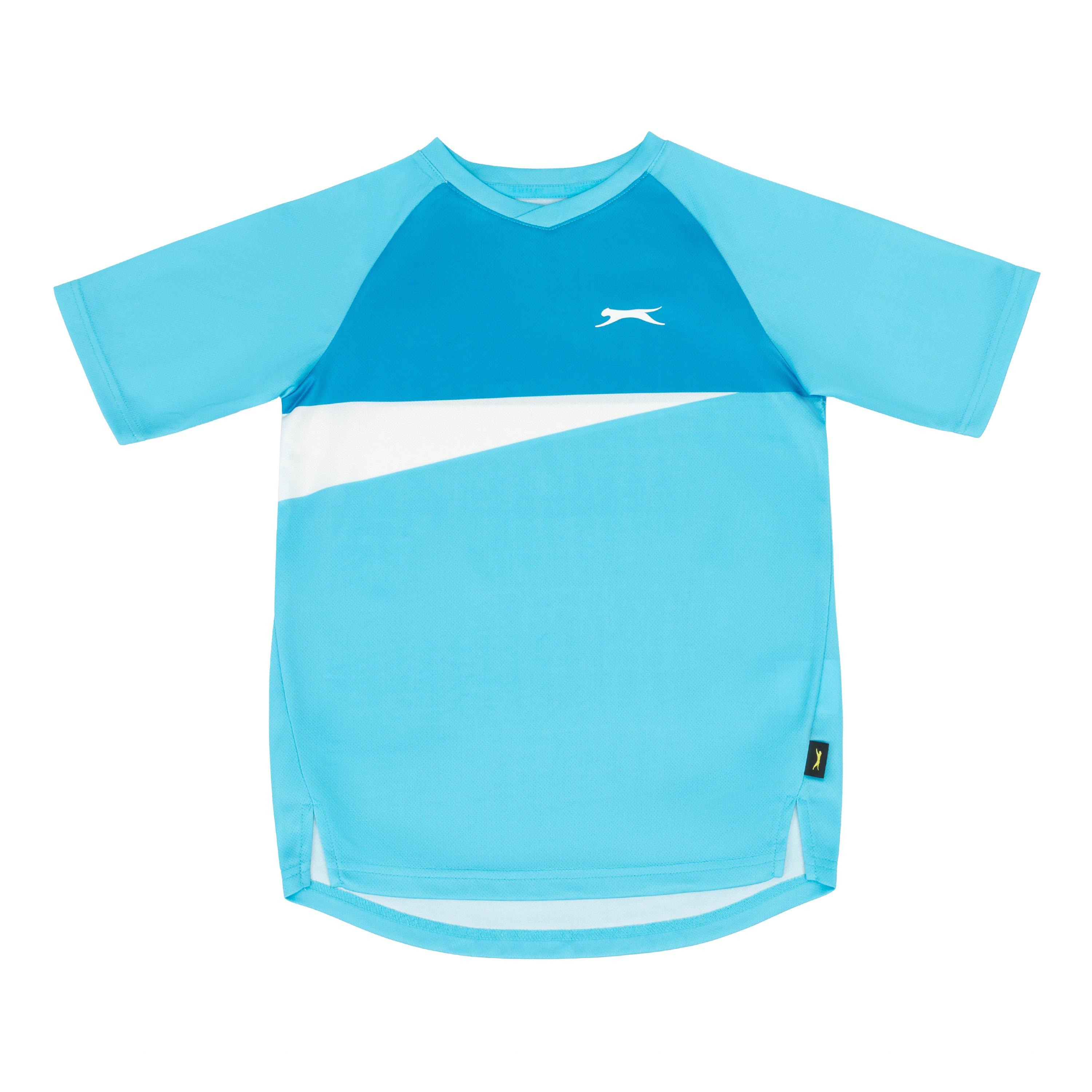 Slazenger Girls Court Tee Junior - Aquaris - 11-12 (L)