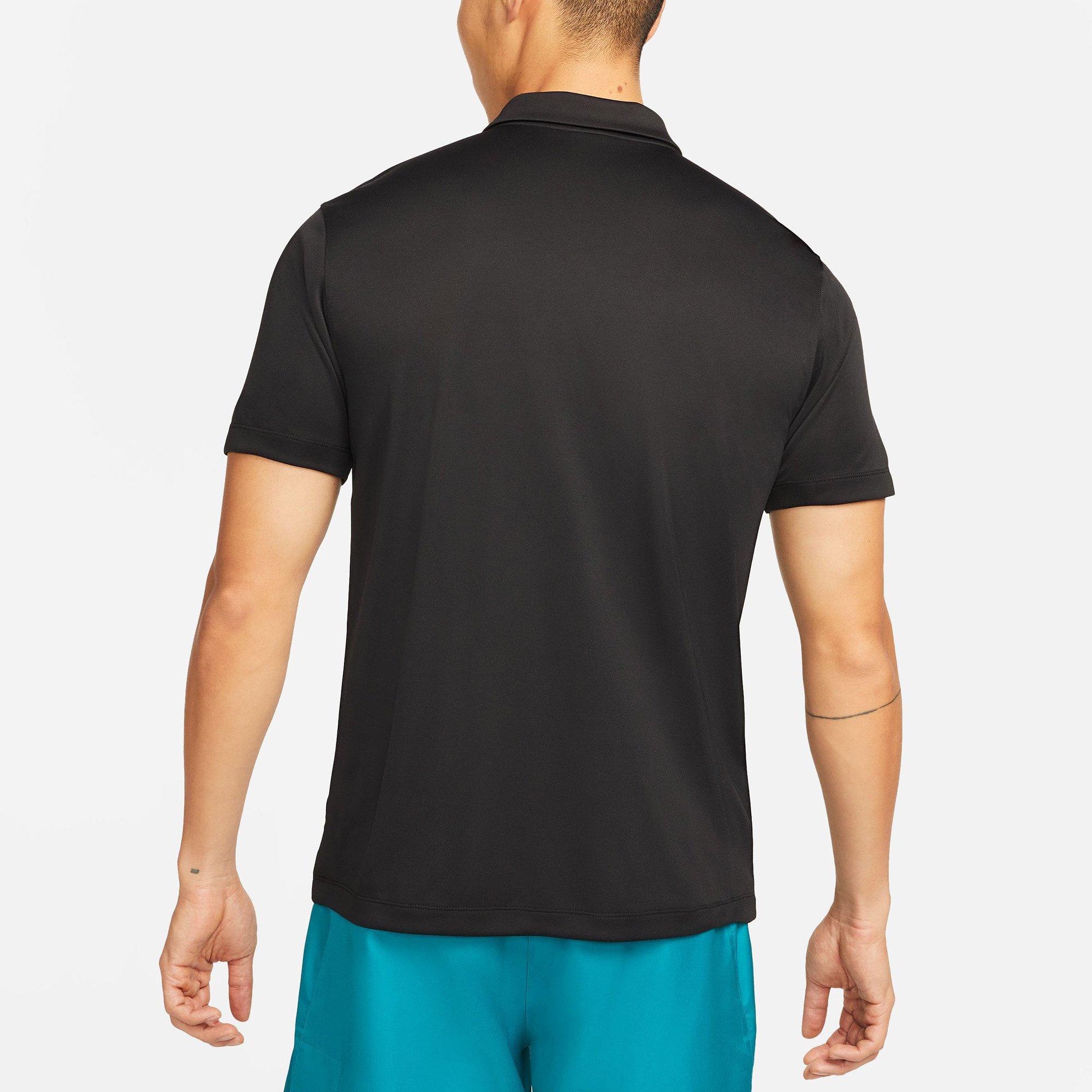 Black/White - Nike - Dri FIT Court Mens Tennis Polo Shirt - 2