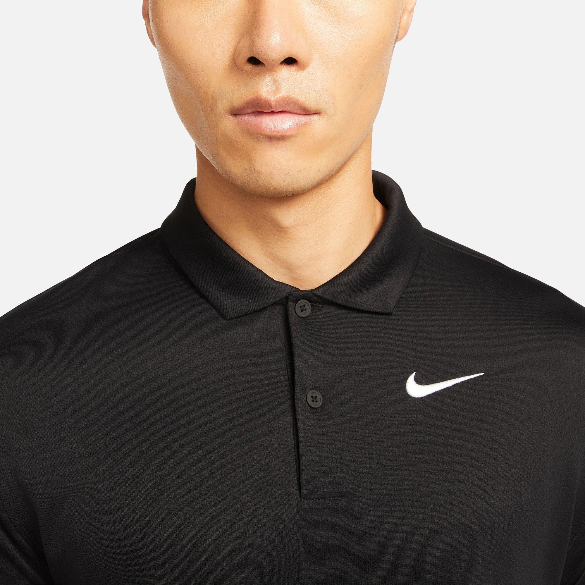 Black/White - Nike - Dri FIT Court Mens Tennis Polo Shirt - 3