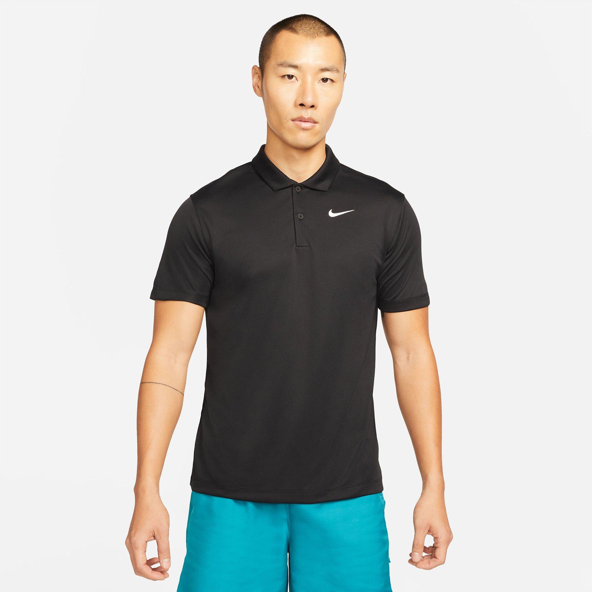 Black/White - Nike - Dri FIT Court Mens Tennis Polo Shirt - 4