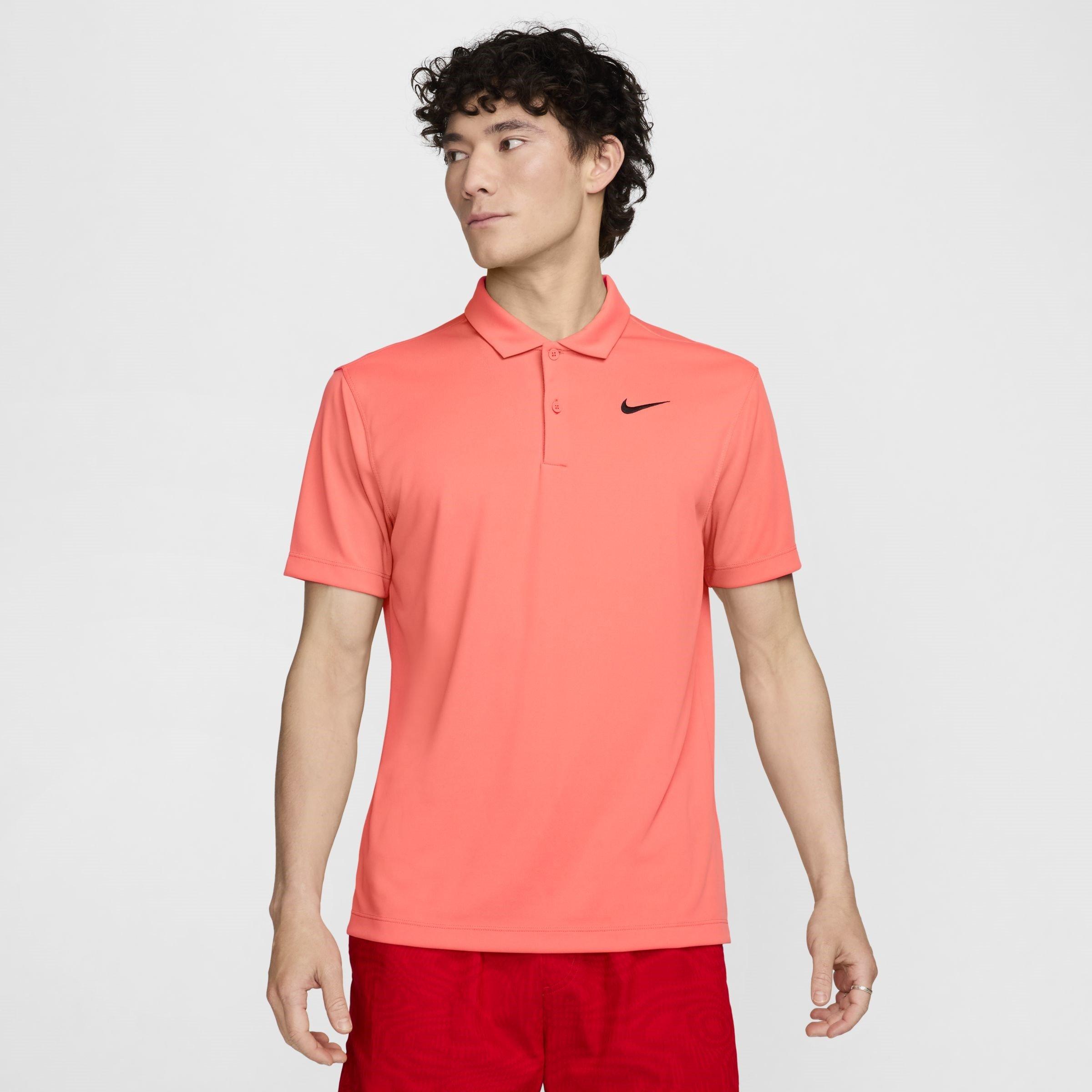 Lt.Mango/Black - Nike - Dri FIT Court Mens Tennis Polo Shirt - 1