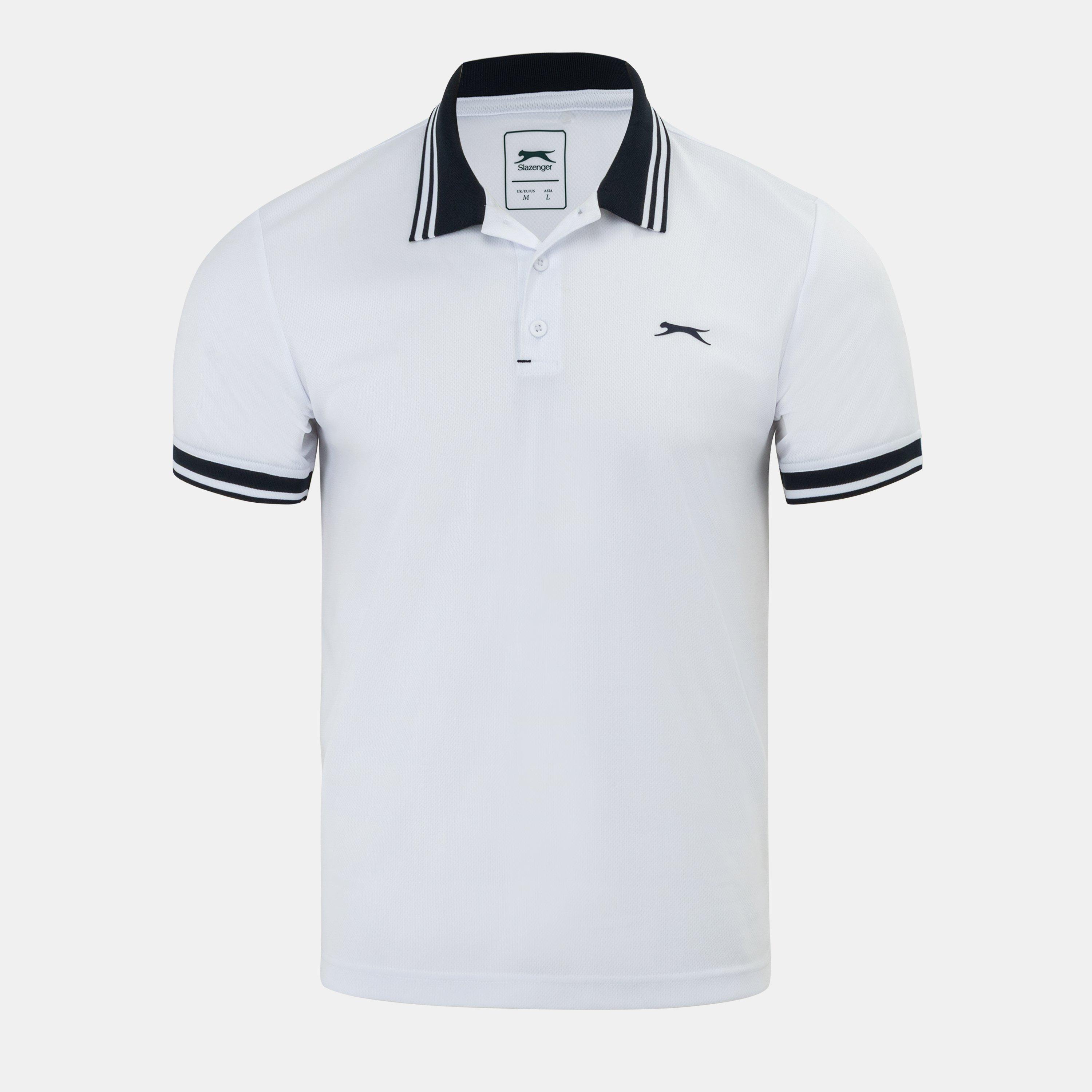 White - Slazenger - Contrast Polo Mens - 1