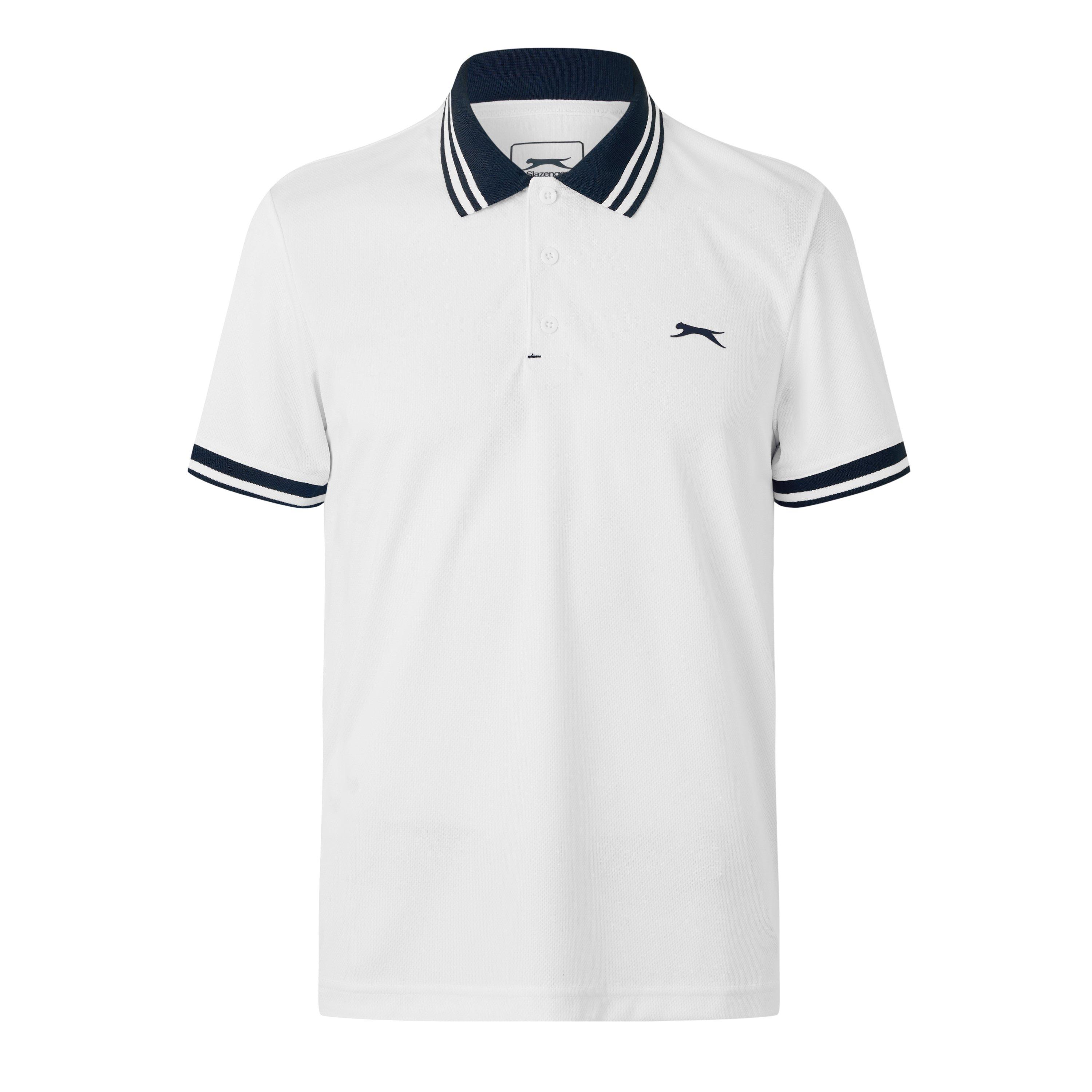 White - Slazenger - Contrast Polo Mens - 1