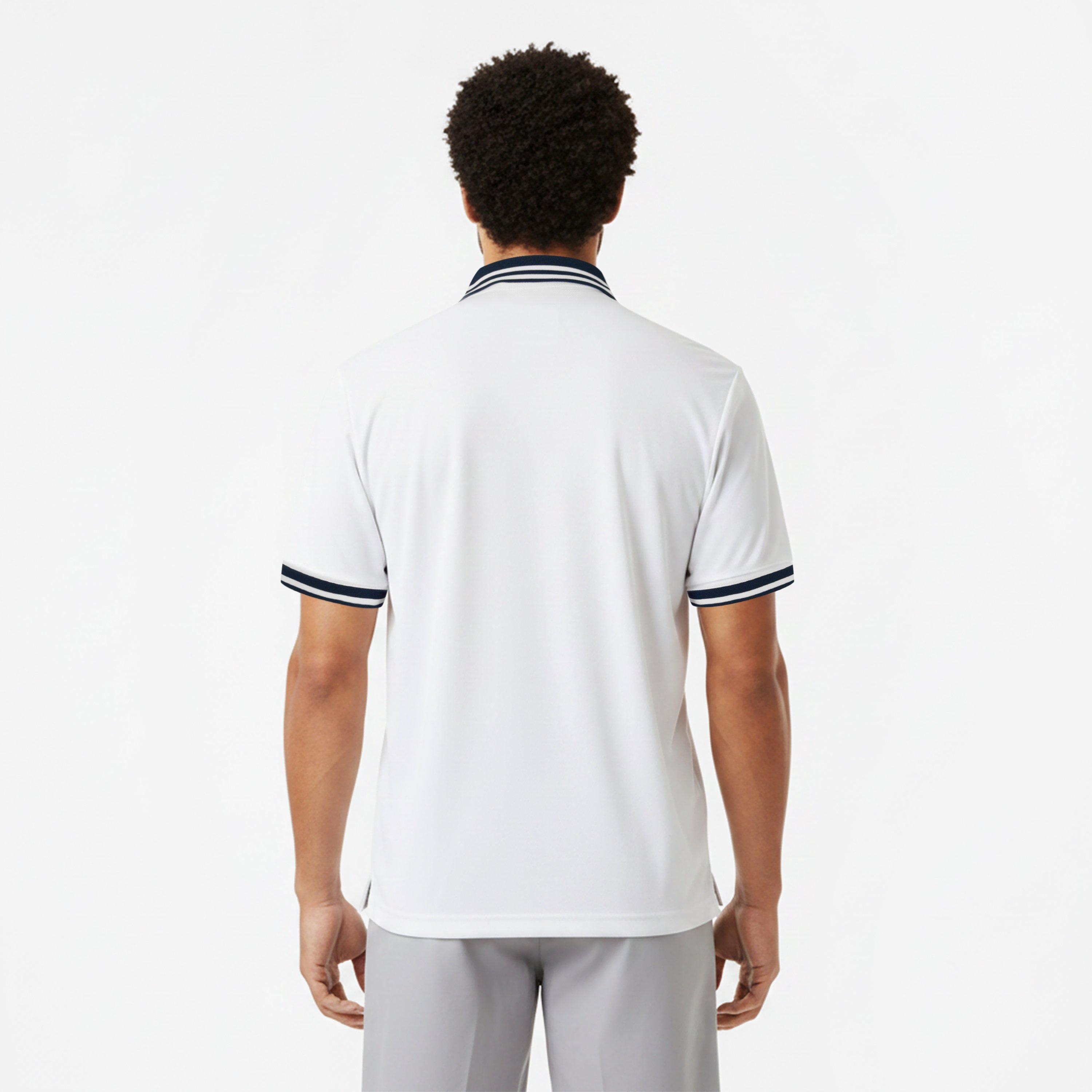 White - Slazenger - Contrast Polo Mens - 4