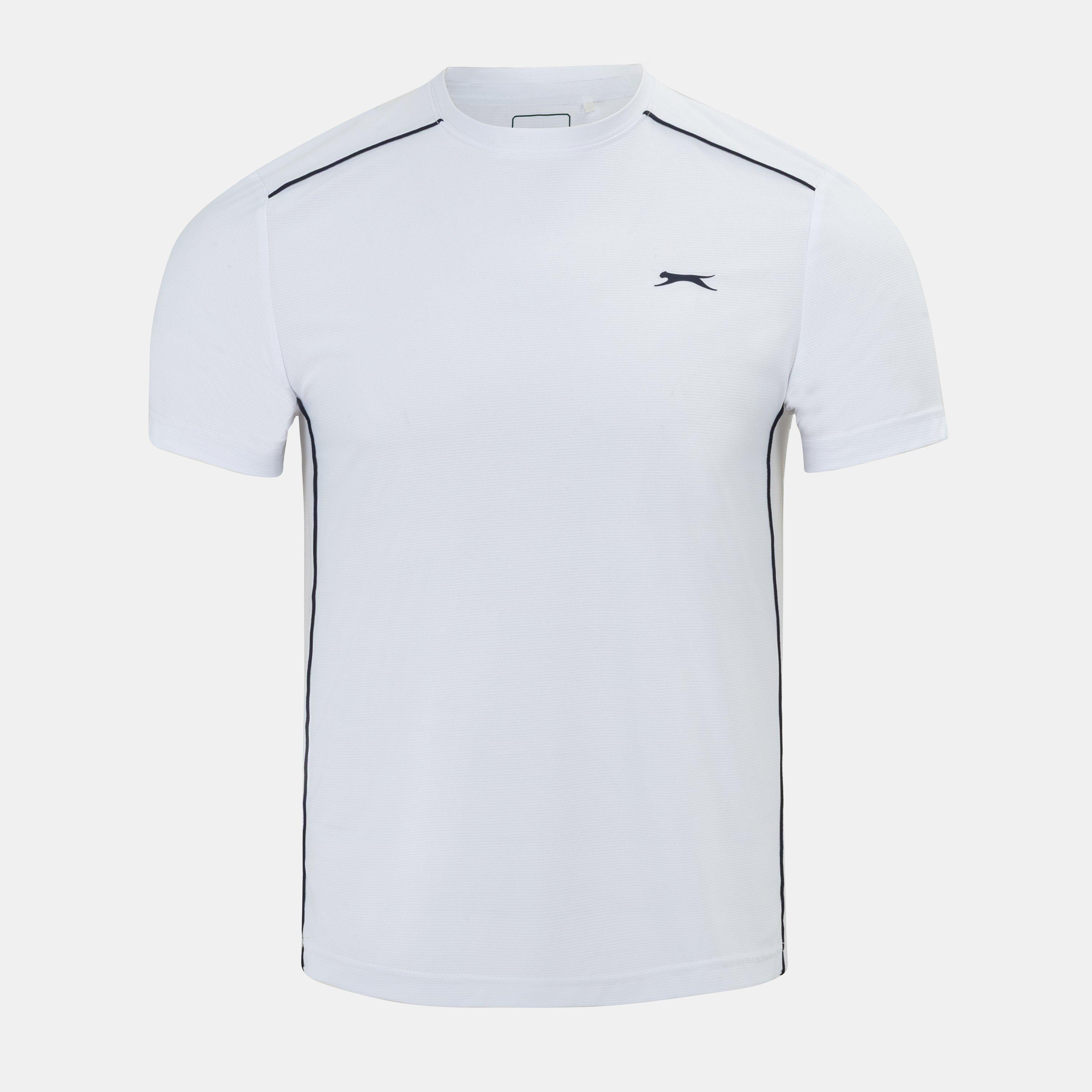 White - Slazenger - Men's Tennis Tech Short Sleeve Performance T-Shirt - 1