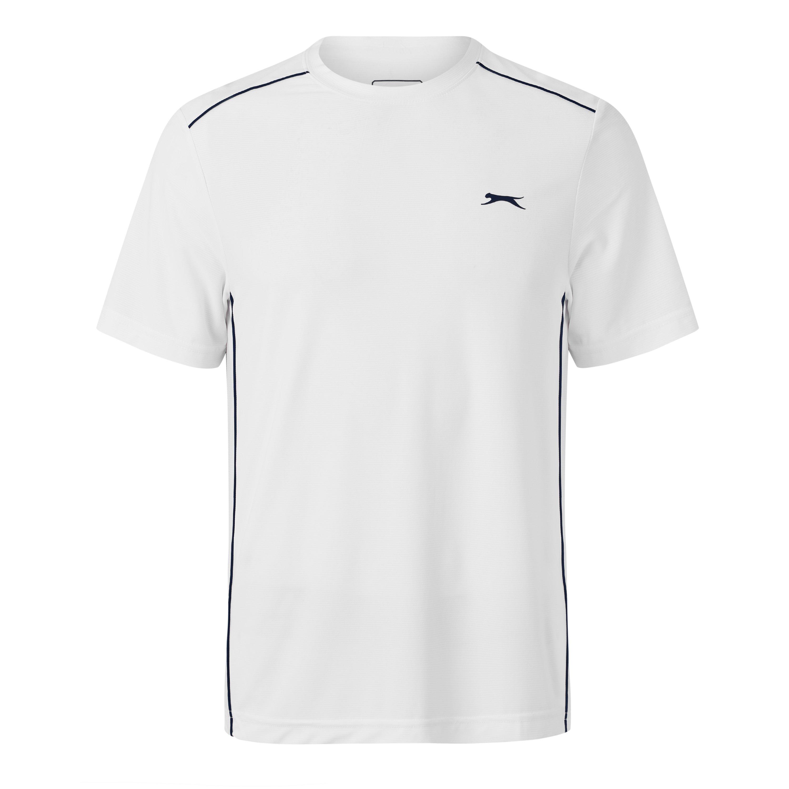 Slazenger Men's Tennis Tech Short Sleeve Performance T-Shirt - White - M