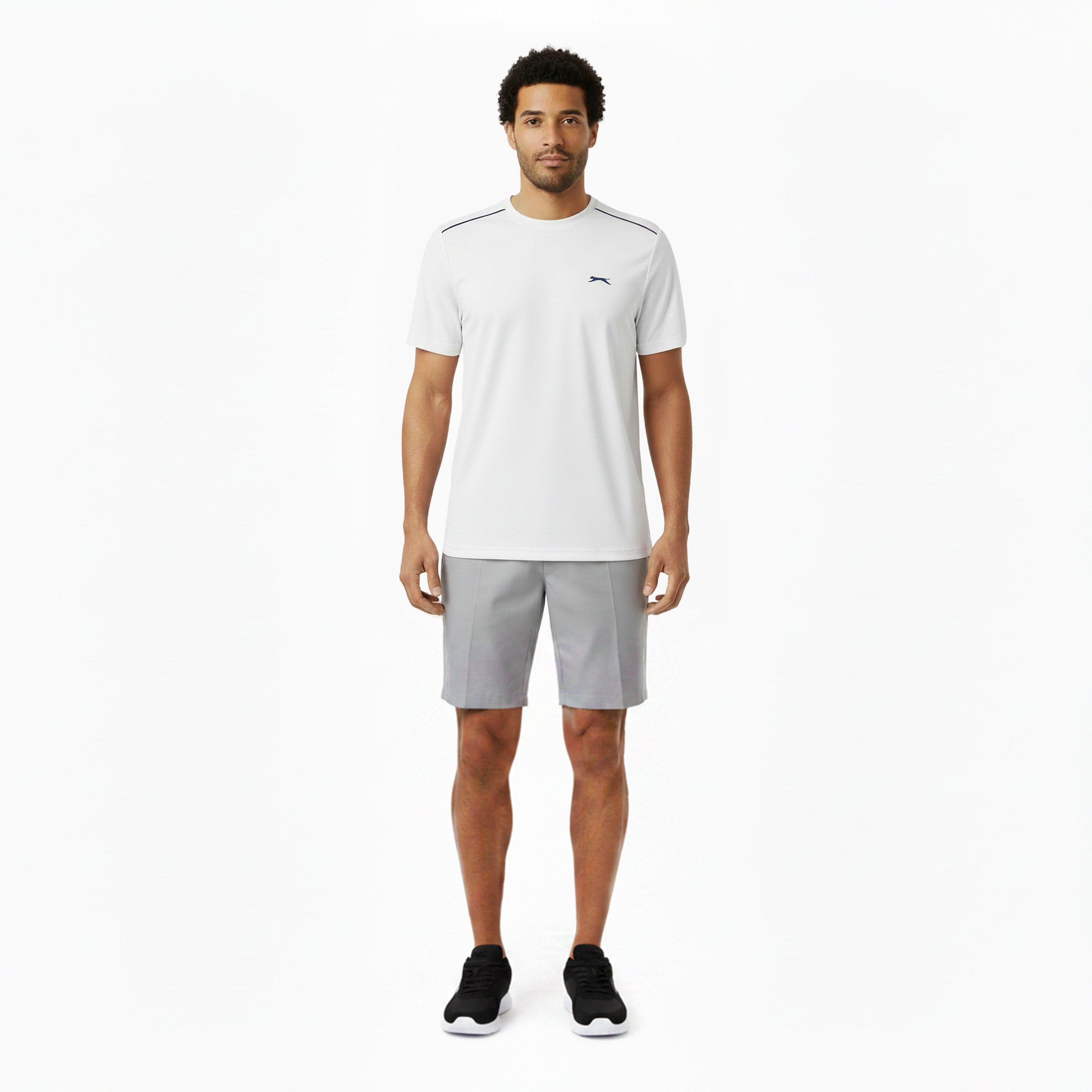 White - Slazenger - Men's Tennis Tech Short Sleeve Performance T-Shirt - 6