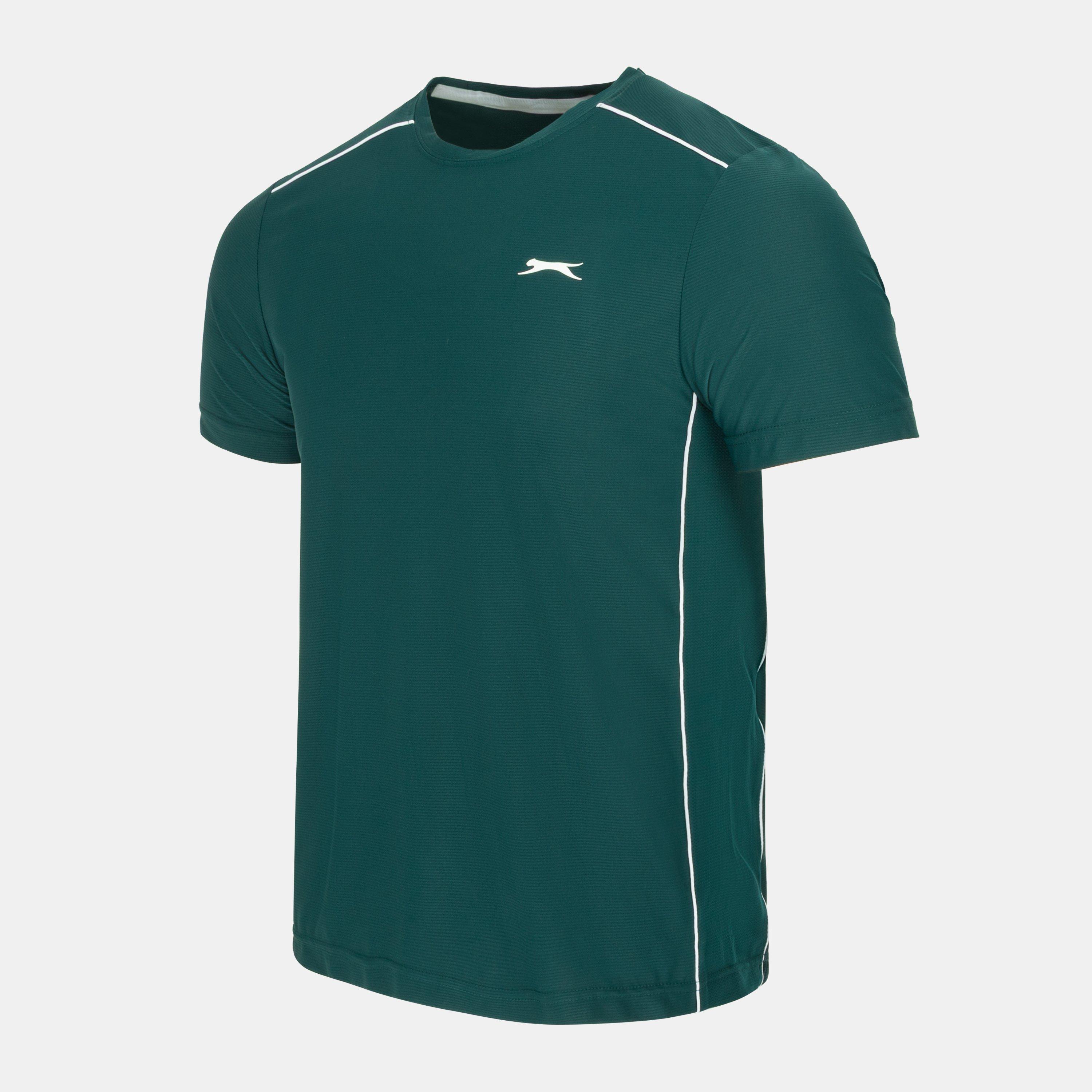 Forest Green - Slazenger - Men's Tennis Tech Short Sleeve Performance T-Shirt - 3