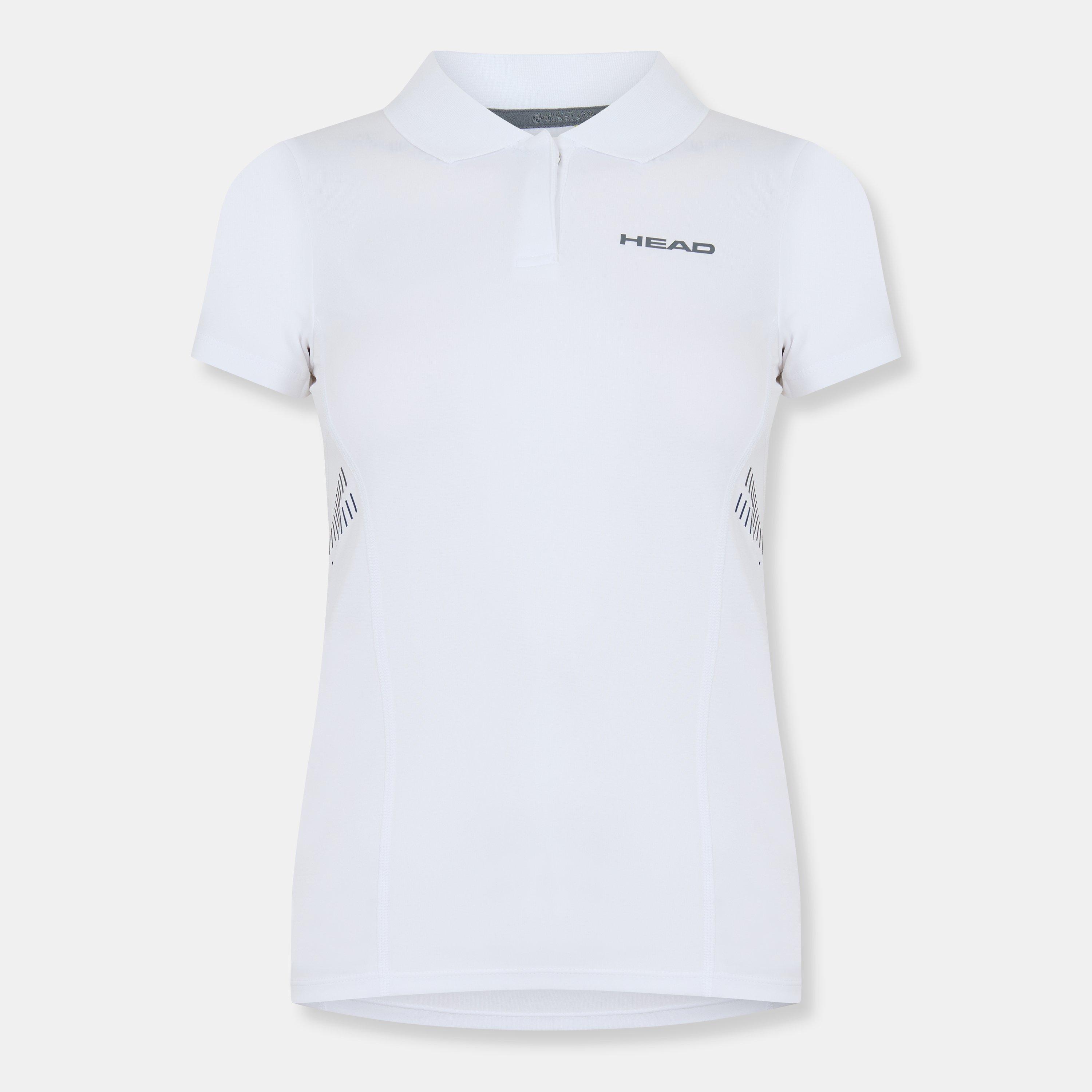 White - HEAD - Women's Club Technical Short Sleeve Performance Polo Shirt - 1