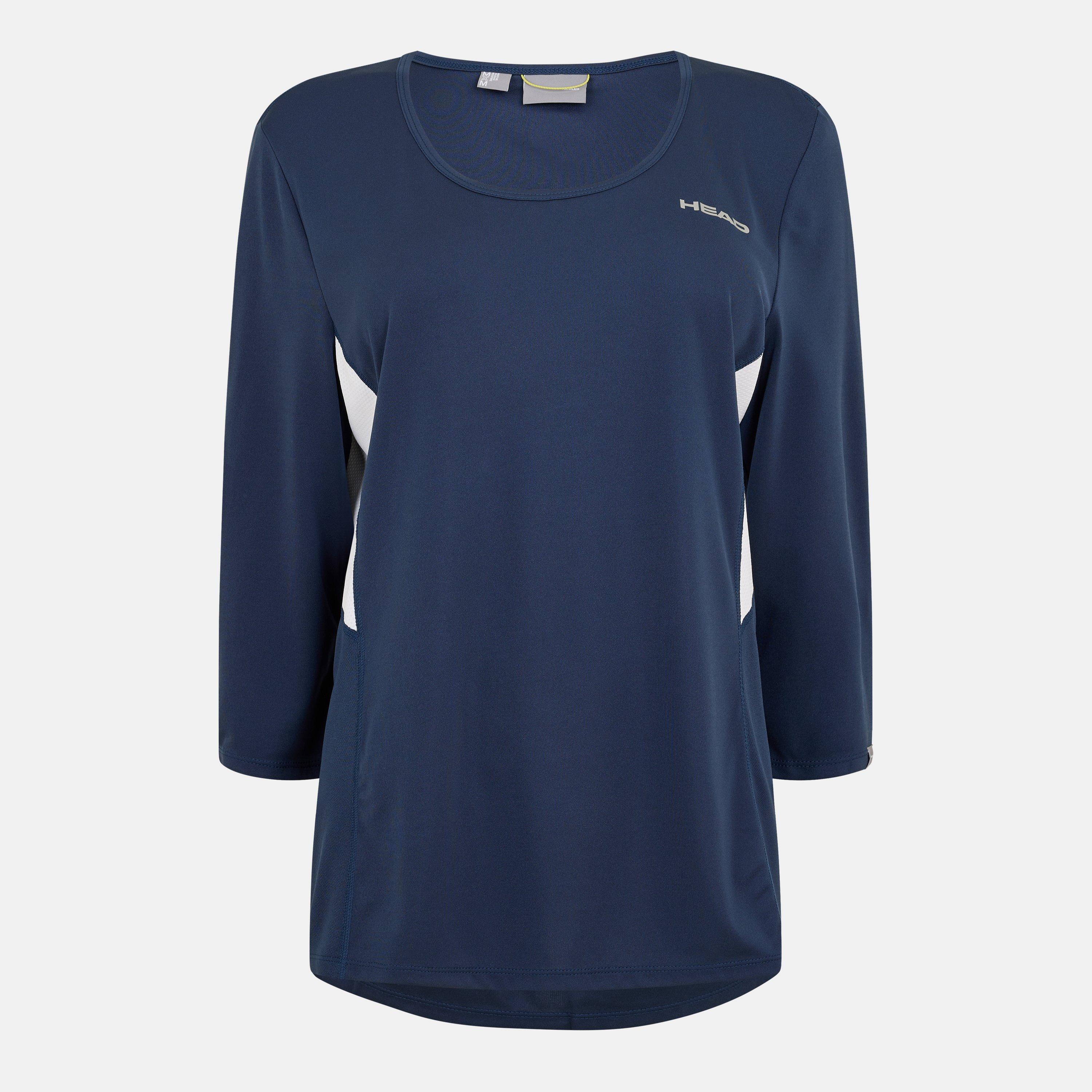 Blue - HEAD - Women's Club Basic Short Sleeve Performance T-Shirt - 1