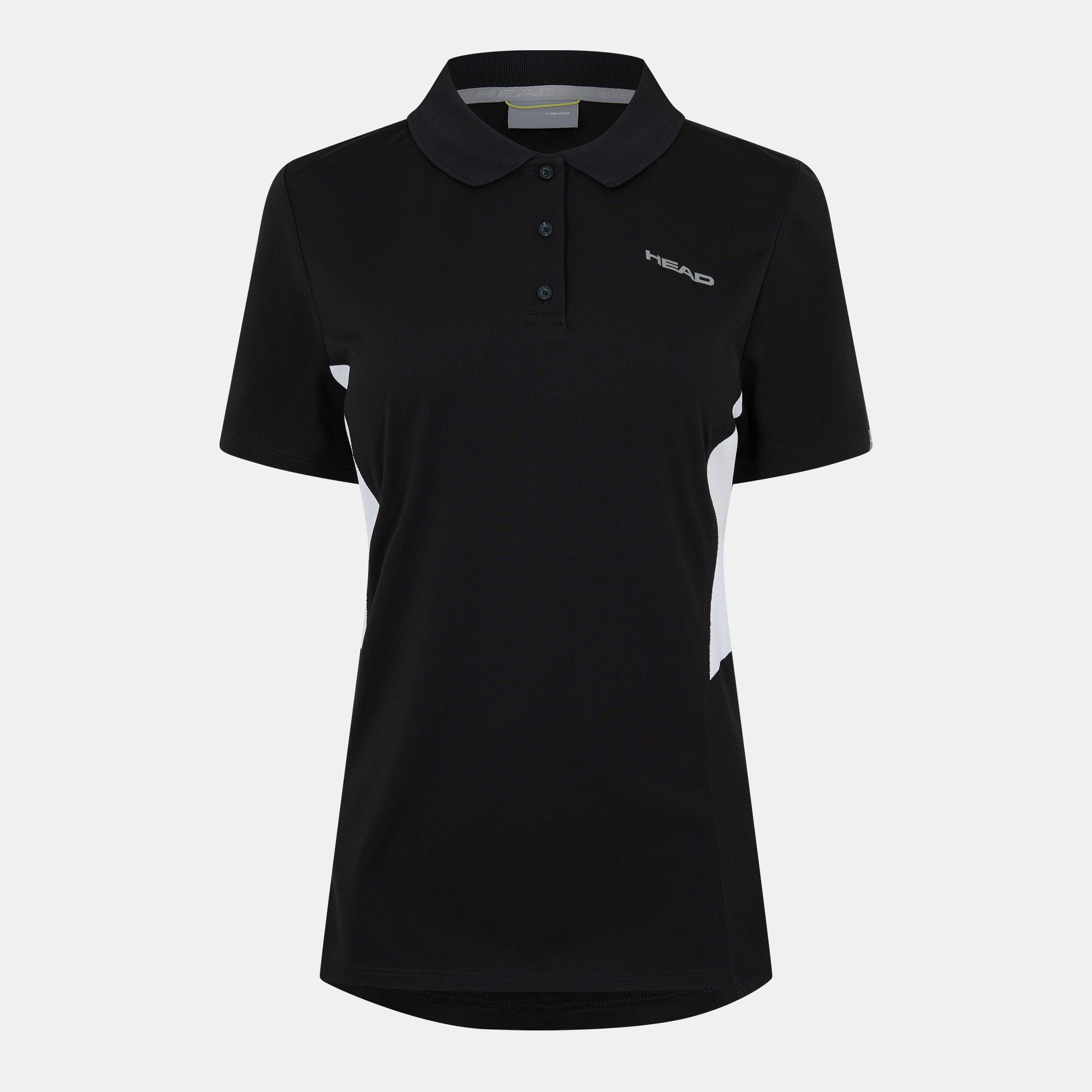 Black - HEAD - Women's Club Tech Short Sleeve Performance Polo Shirt - 1