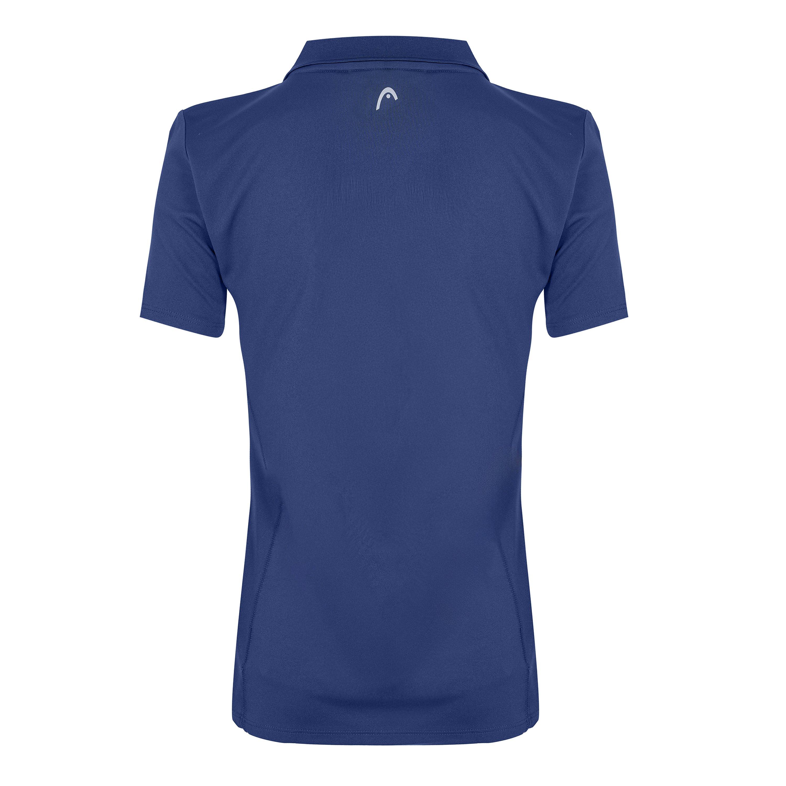 Blue - HEAD - Women's Club Tech Short Sleeve Performance Polo Shirt - 2