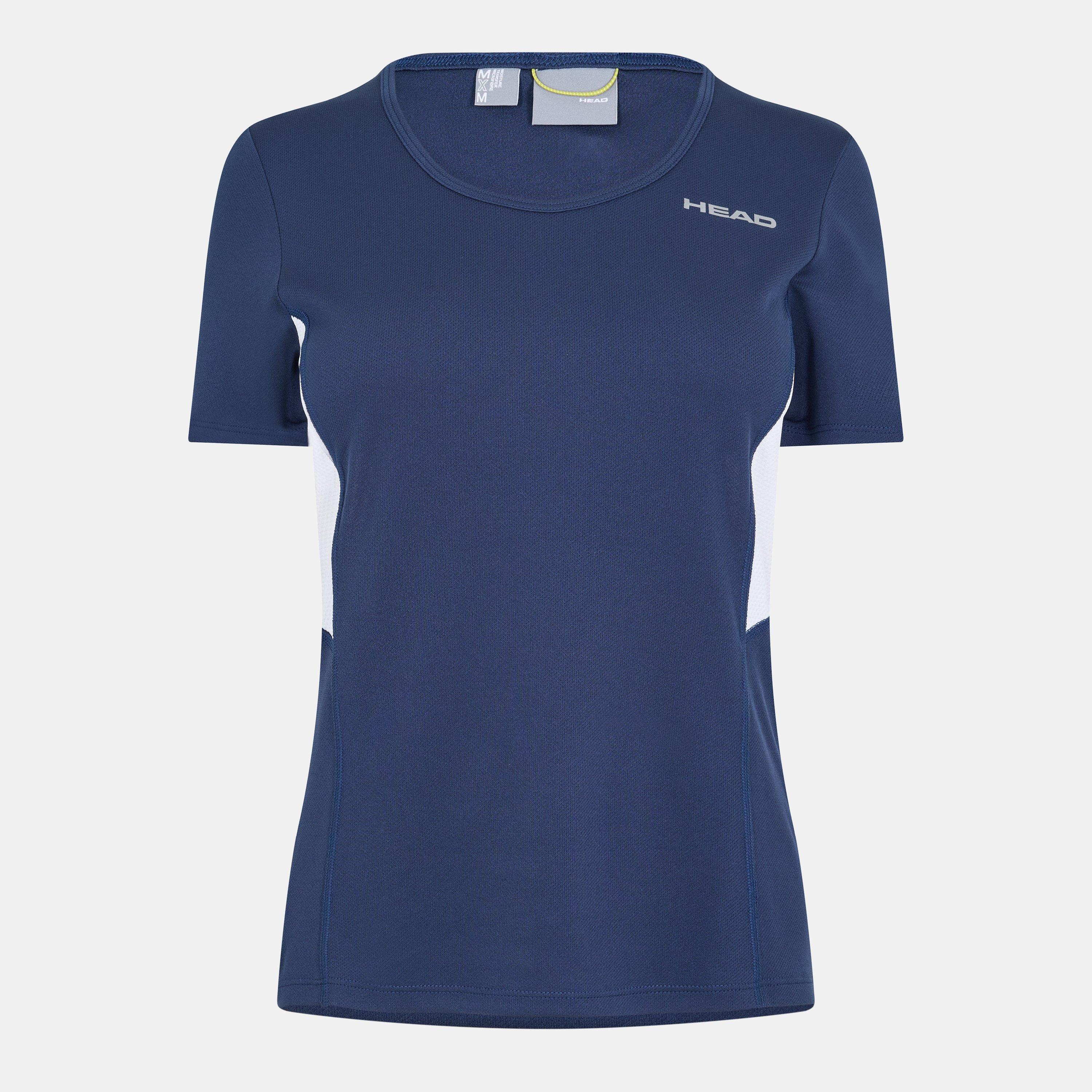 Blue - HEAD - Women's Club Tech Short Sleeve Performance T-Shirt - 1