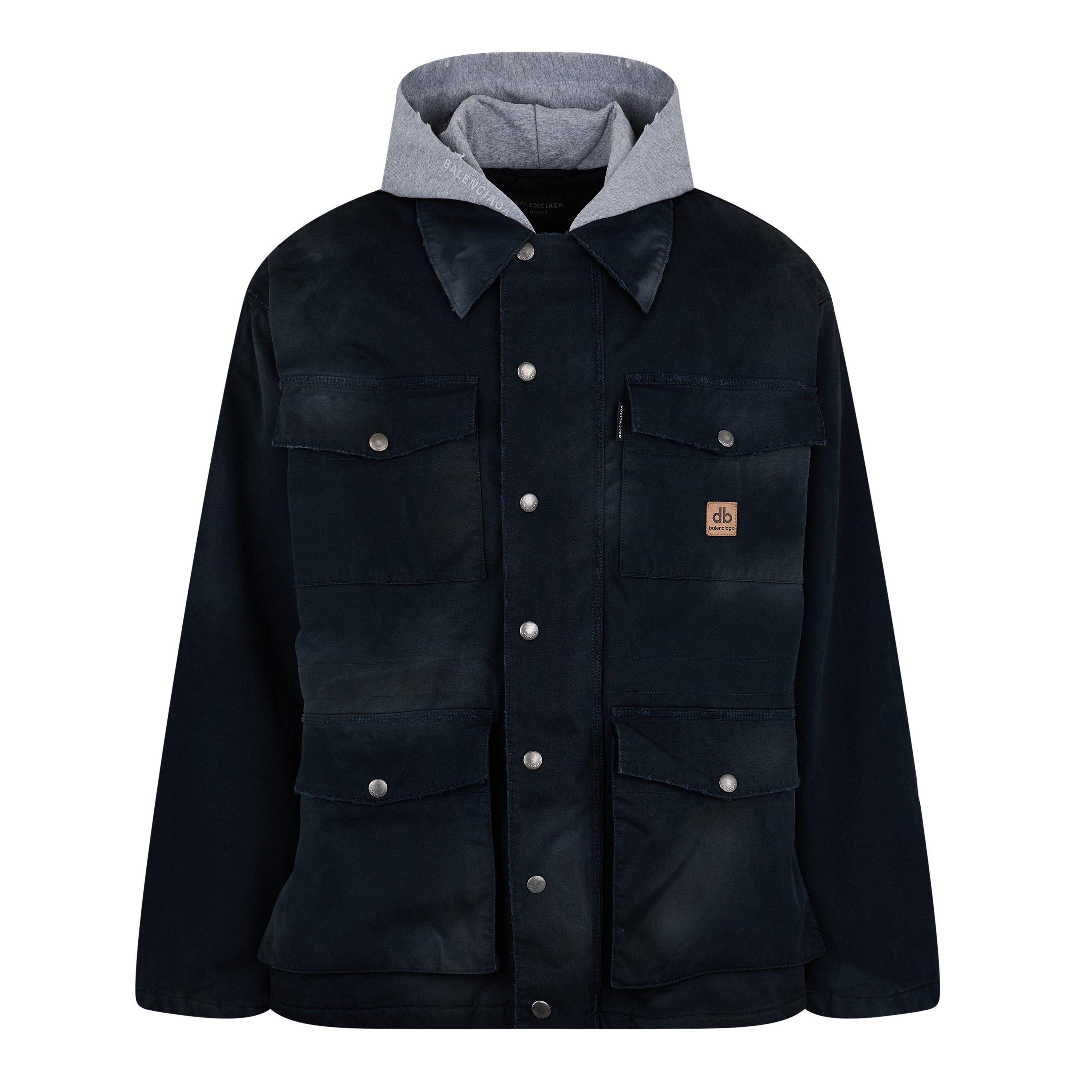 Navy - Balenciaga - Double B Workwear Parka - 7