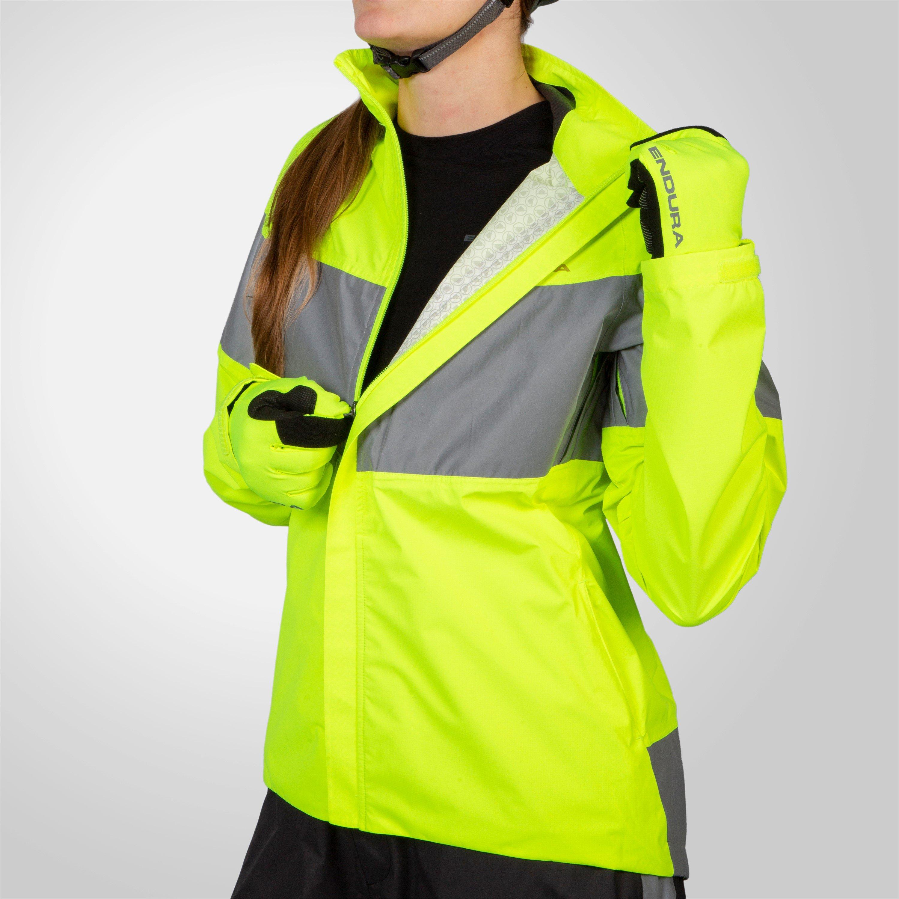Bright Yellow - Endura - Urban Luminite Waterproof Jacket Ladies - 7