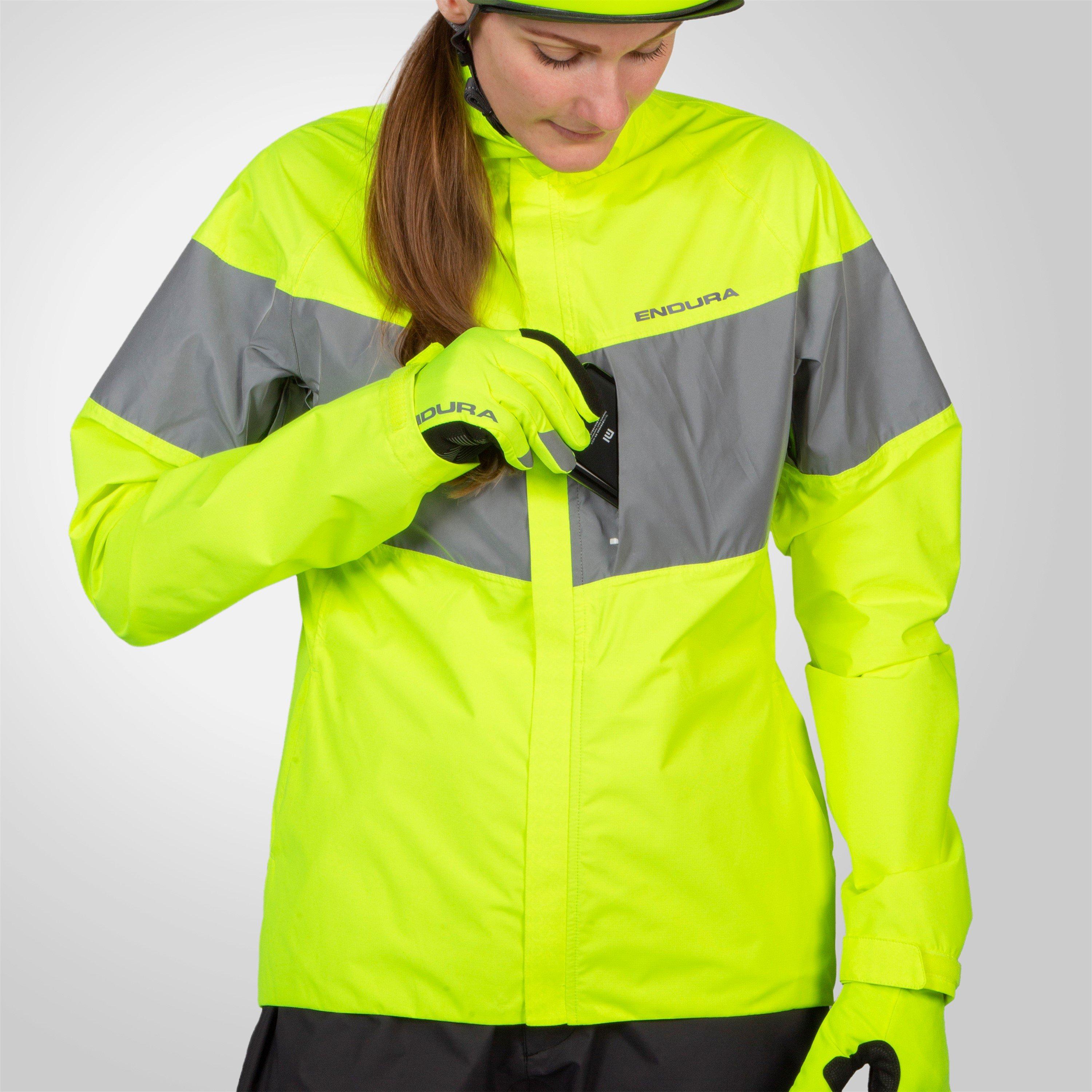 Bright Yellow - Endura - Urban Luminite Waterproof Jacket Ladies - 8
