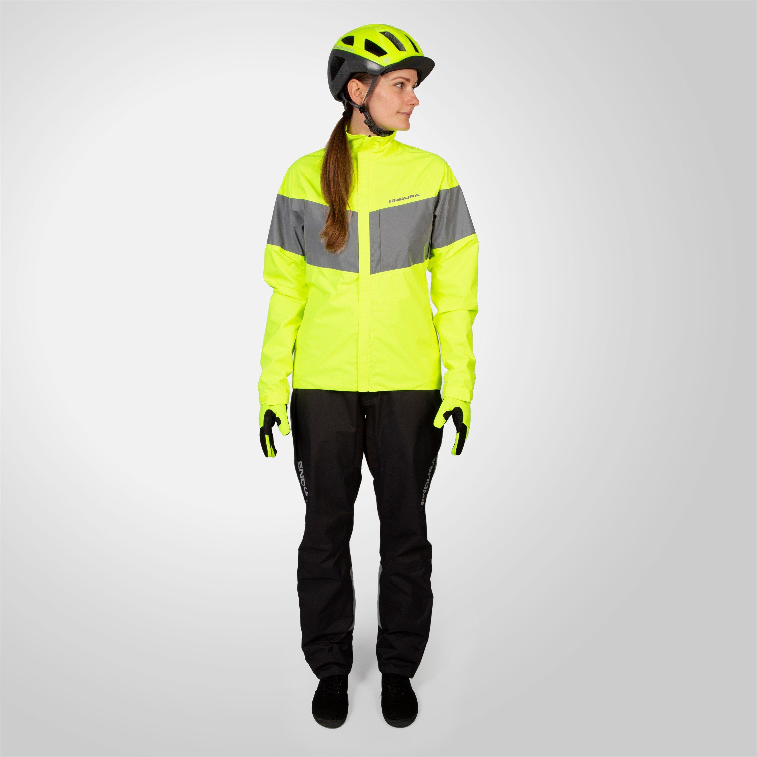 Bright Yellow - Endura - Urban Luminite Waterproof Jacket Ladies - 5