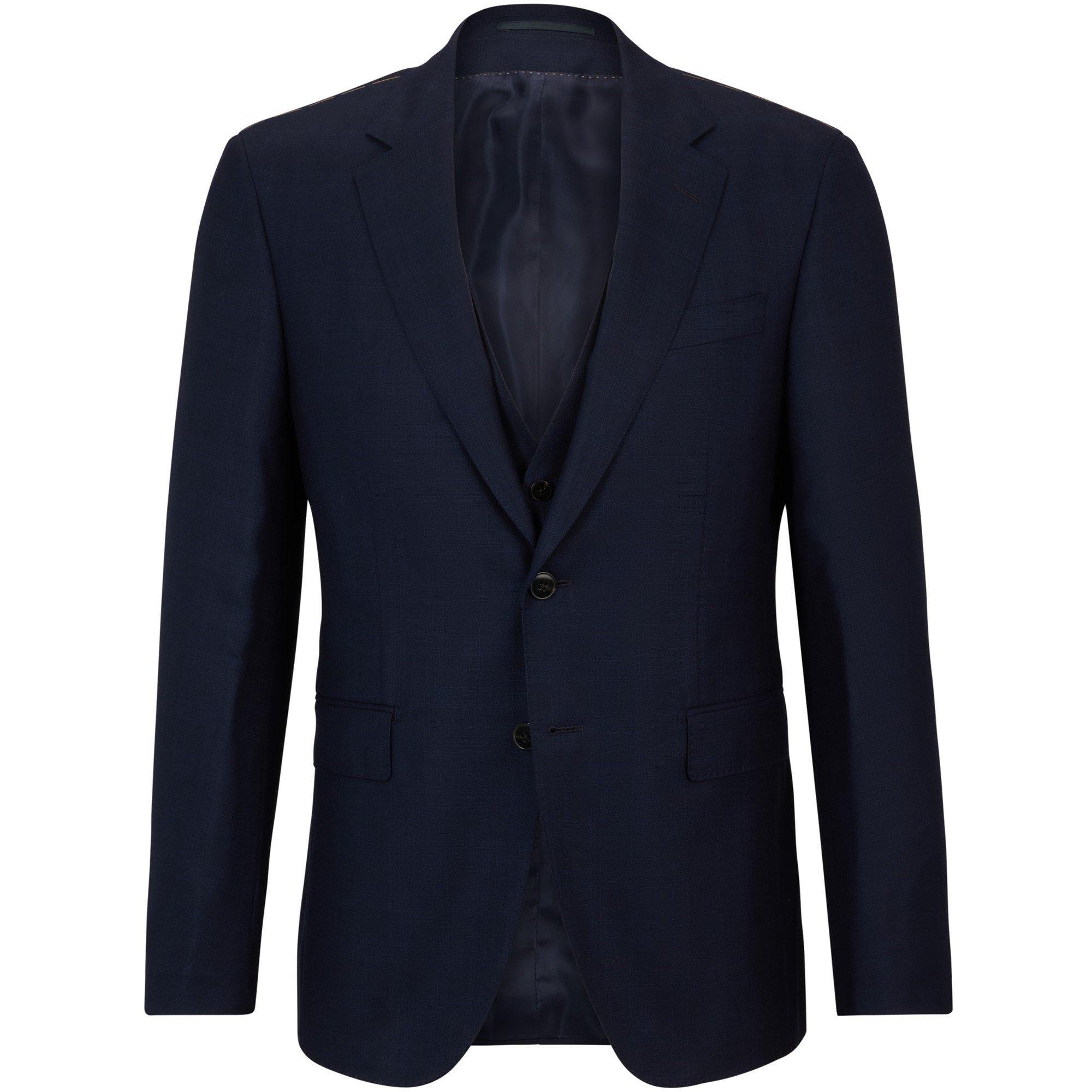 Dark Blue - Boss - L-Harvers 3-Piece Suit - 8