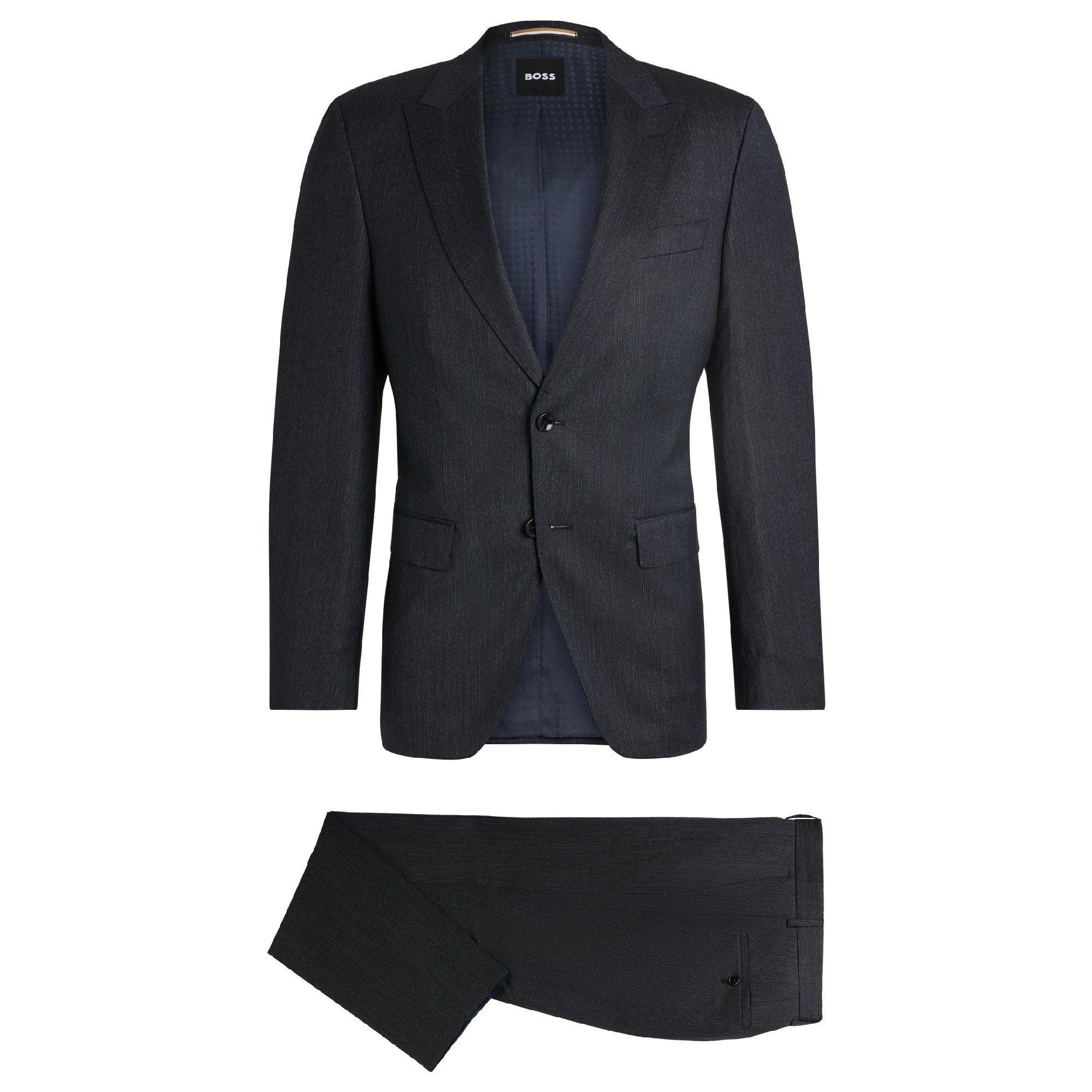 Dark Blue - Boss - H-Huge-2pcs-Peak-242 10265855 Suit Mens - 2