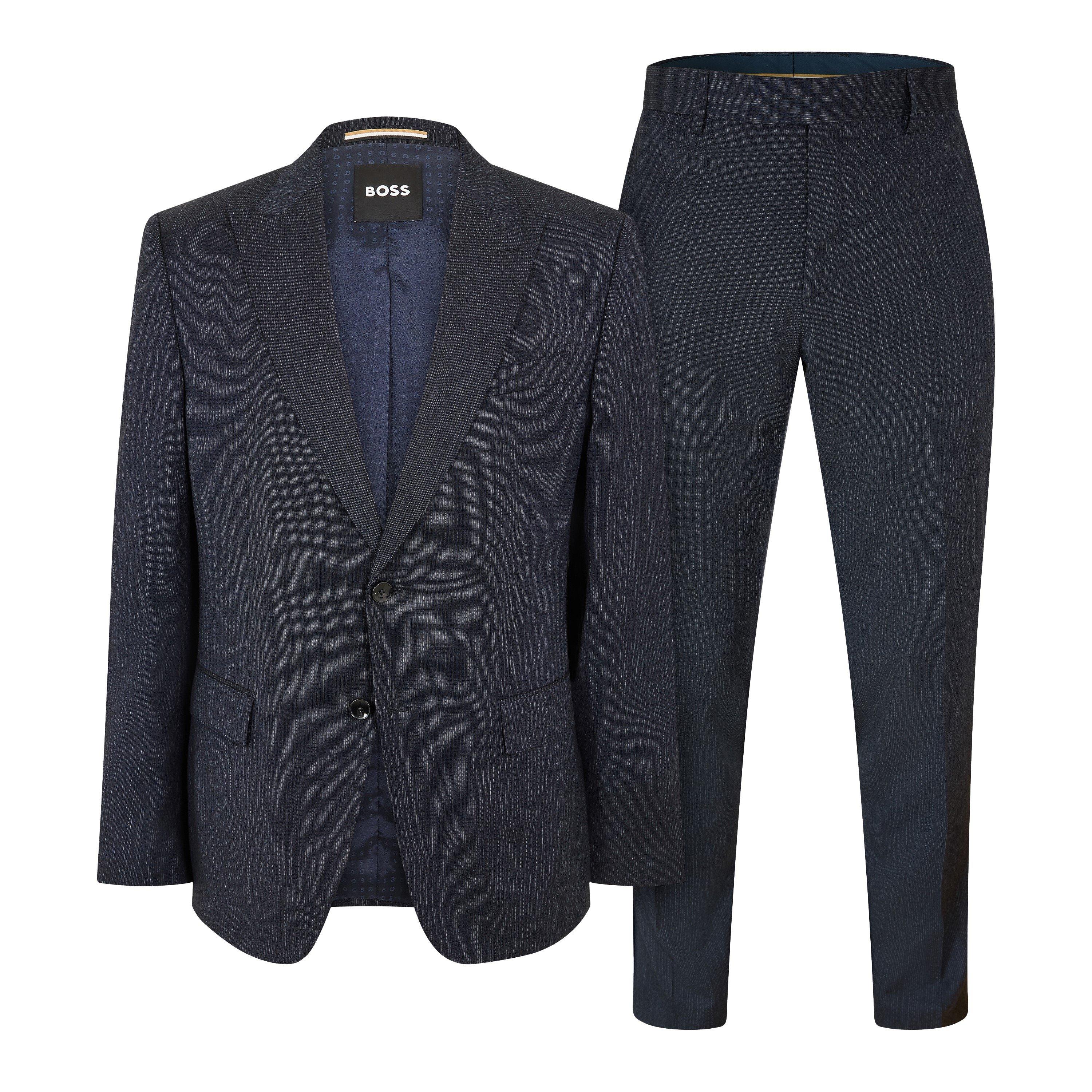 Dark Blue - Boss - Men's H Huge Peak Suit - 1