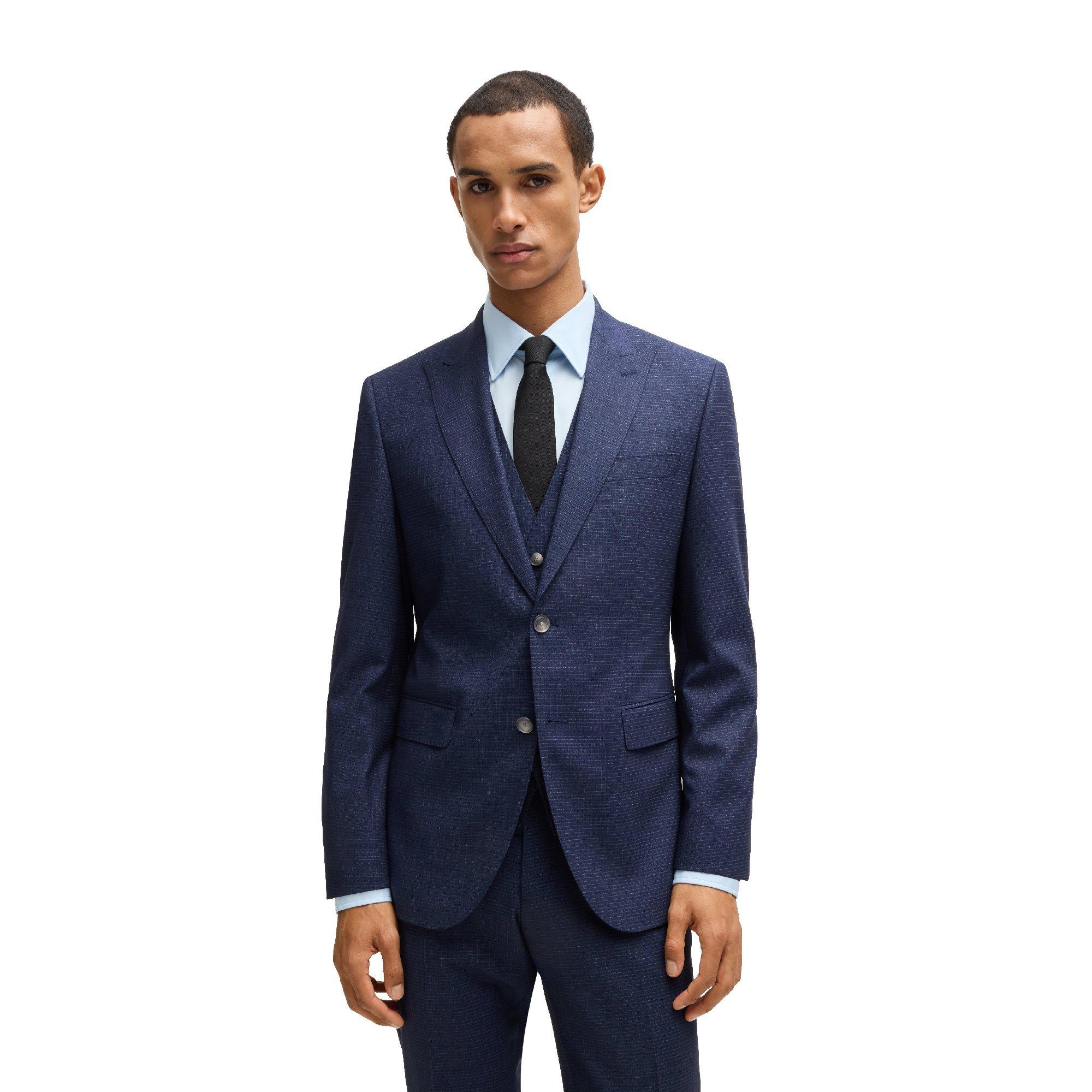 Dark Blue - Boss - H-Jeckson-3pcs-241 10271264 01 Suit Mens - 2