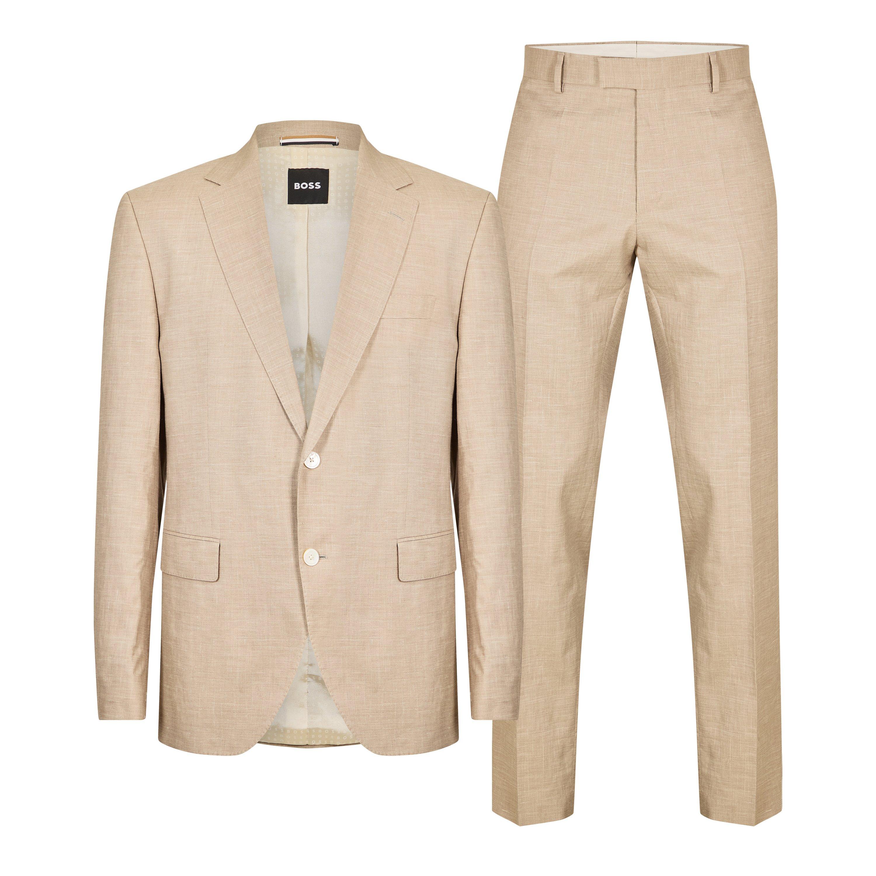 Boss Men's H-Jeckson-2Pcs-224 10271207 01 Suit - Light Beige - 38 (48)