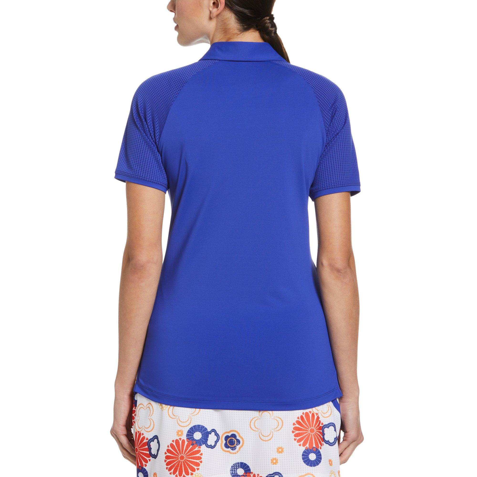 Bluing - Original Penguin - Women's Zipped Asymmetrical Short Sleeve Performance T-Shirt - 2