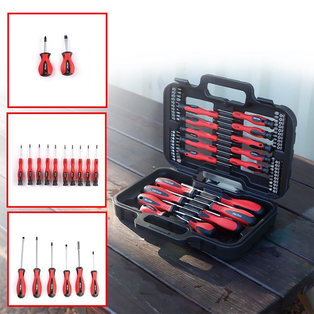 Black - Dekton - 58pc Screwdriver and Bit Set - 4