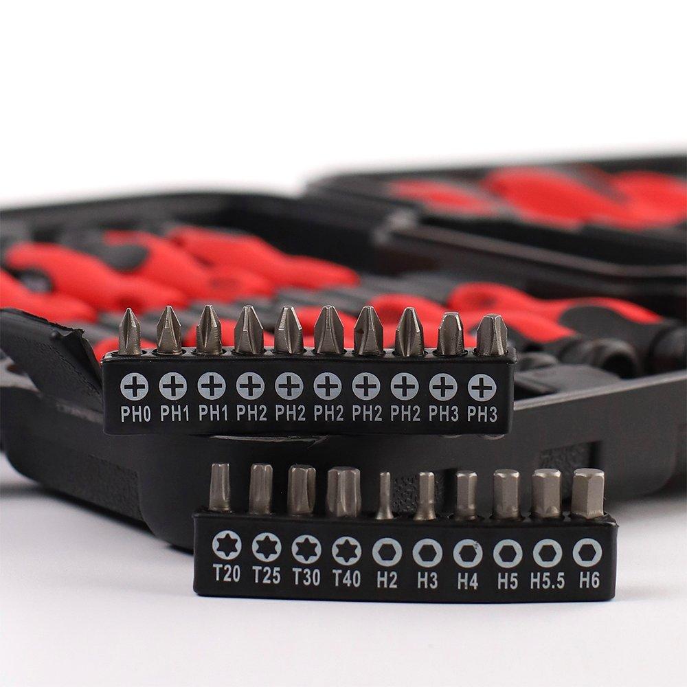 Black - Dekton - 58pc Screwdriver and Bit Set - 5