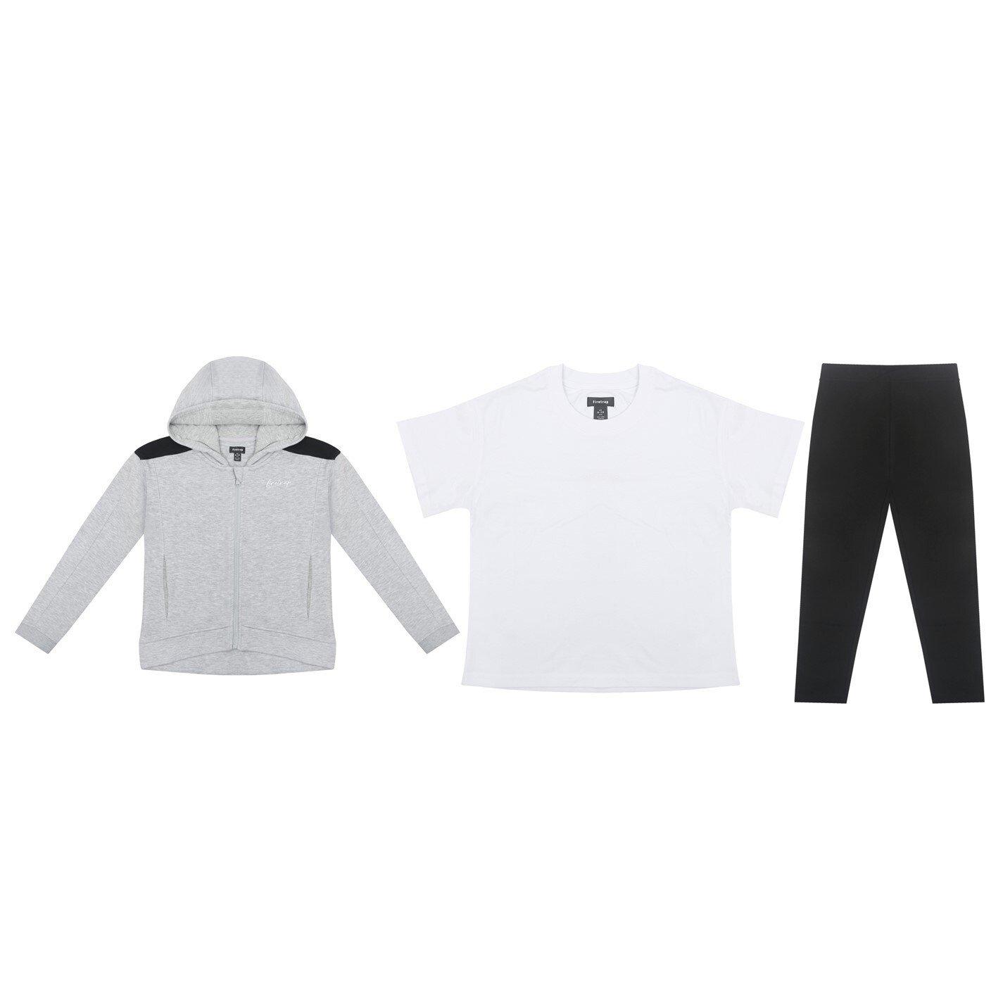 Firetrap Girls Junior 3Pc Jogger Set - Grey/Black - 13 Yrs