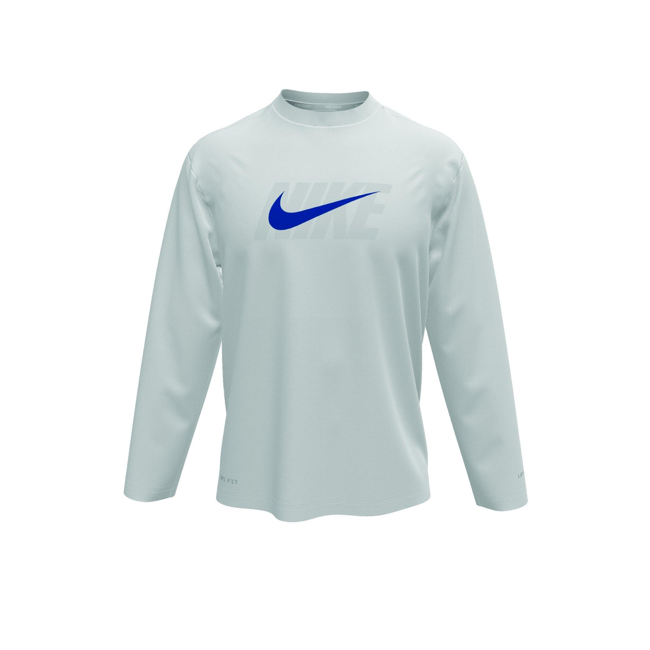 White - Nike - Kids' Long Sleeve Performance Gym Top - 1